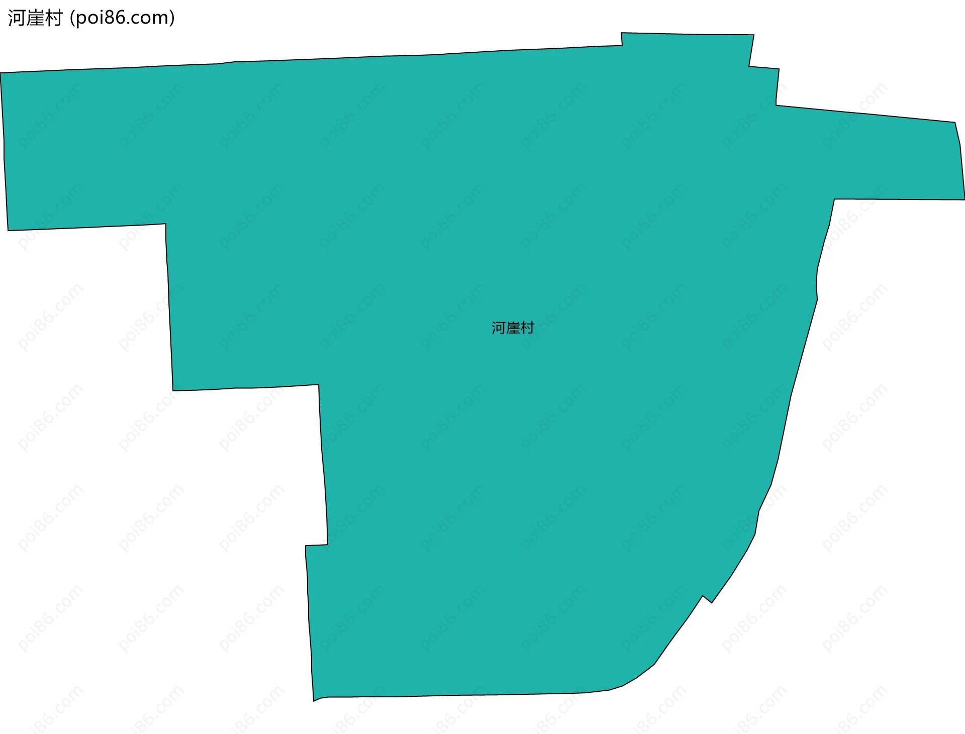 河崖村边界地图