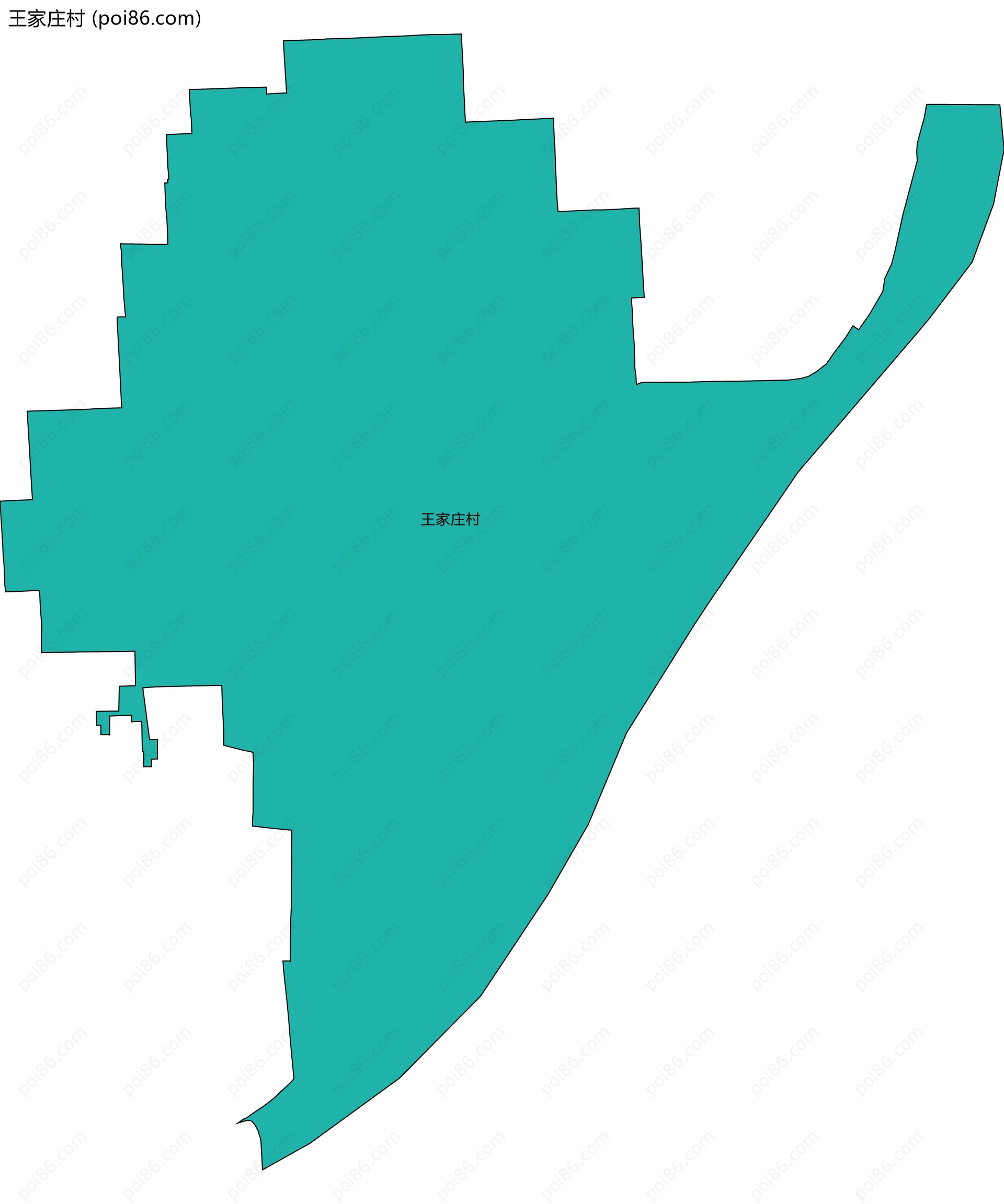 王家庄村边界地图