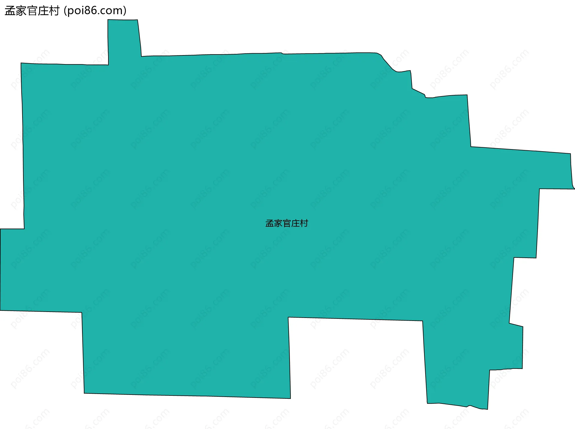 孟家官庄村边界地图