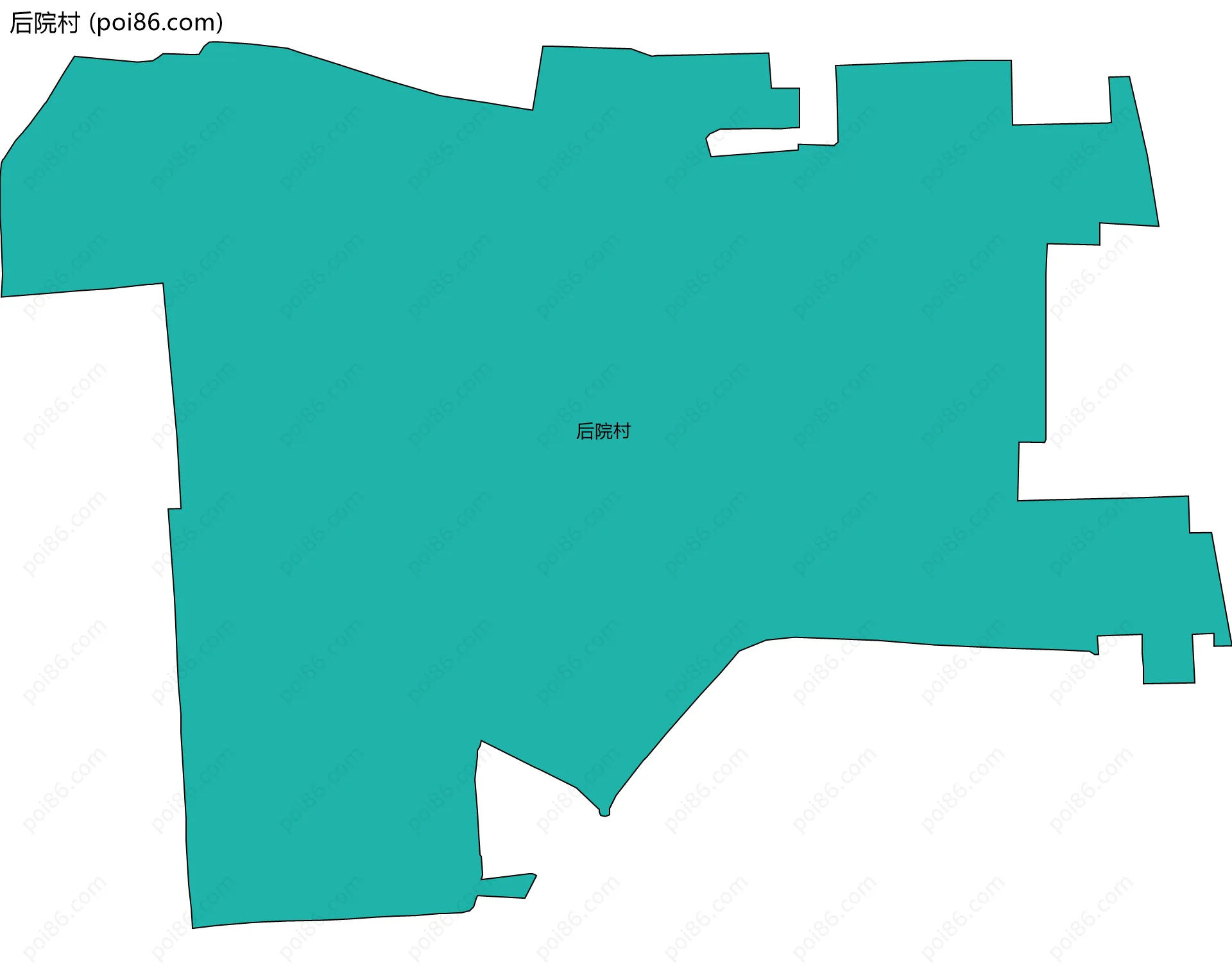 后院村边界地图