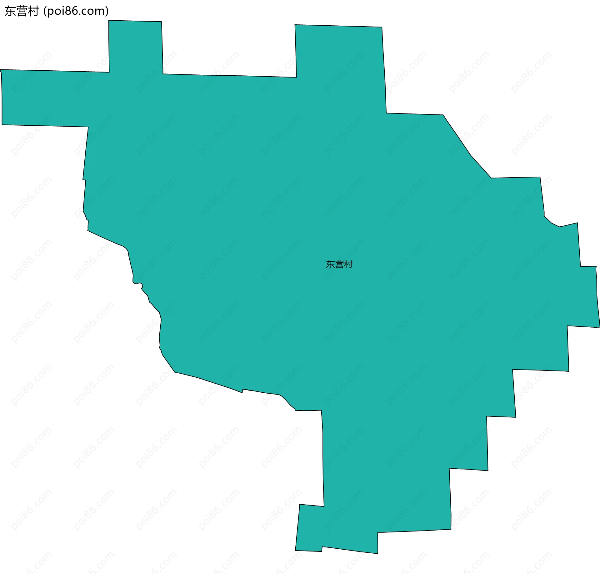 东营村边界地图
