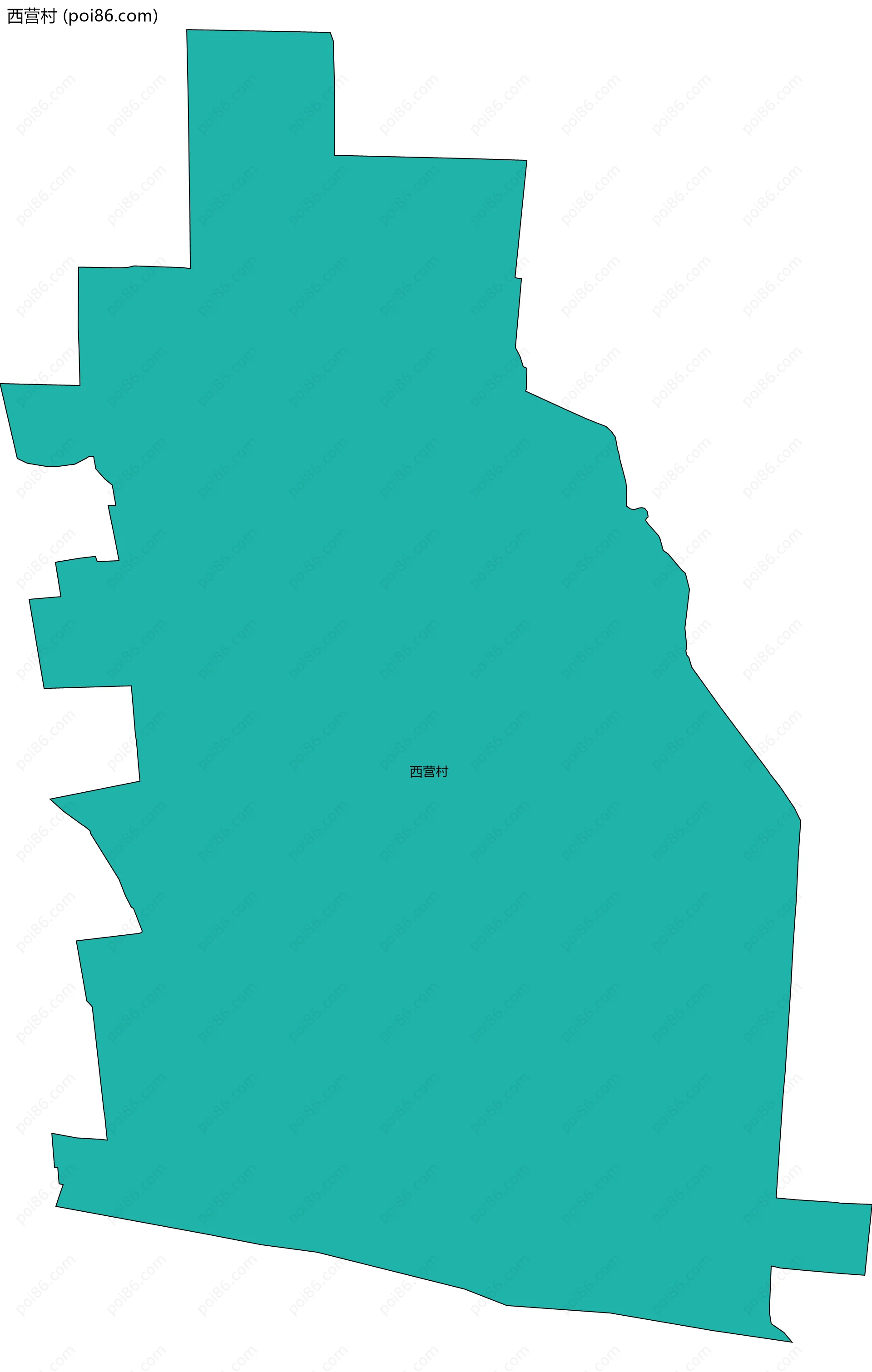 西营村边界地图