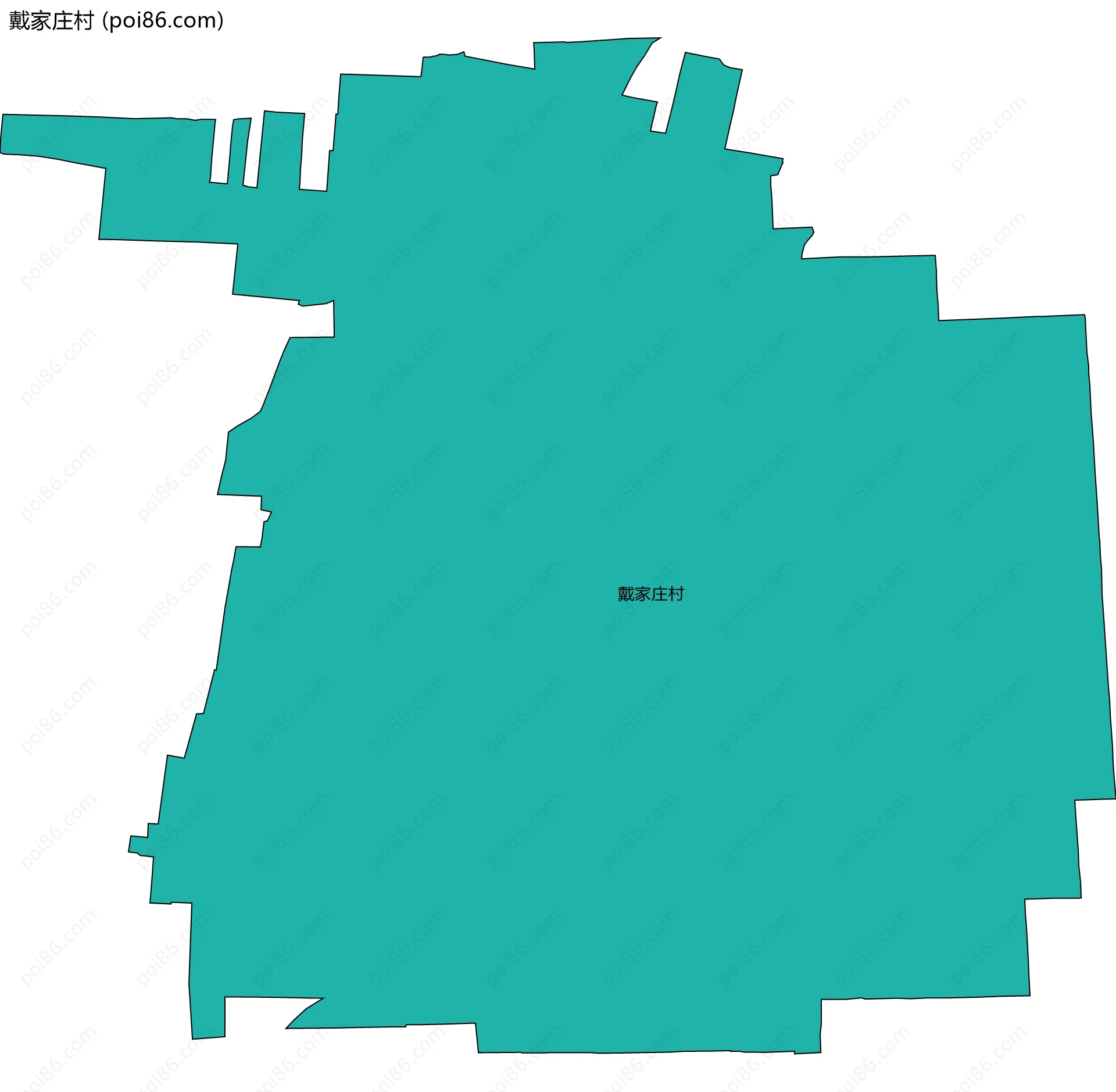戴家庄村边界地图