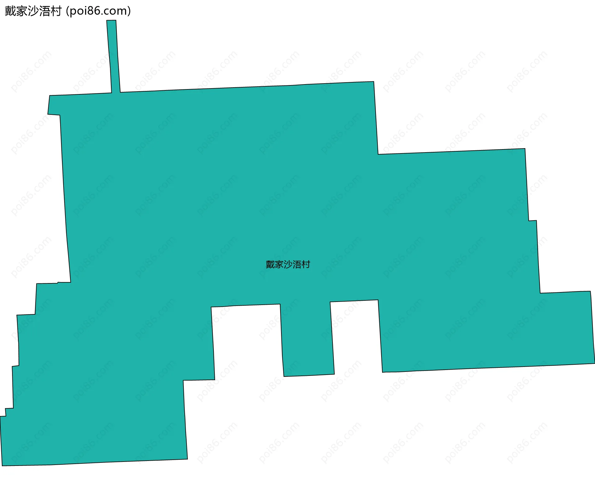 戴家沙浯村边界地图