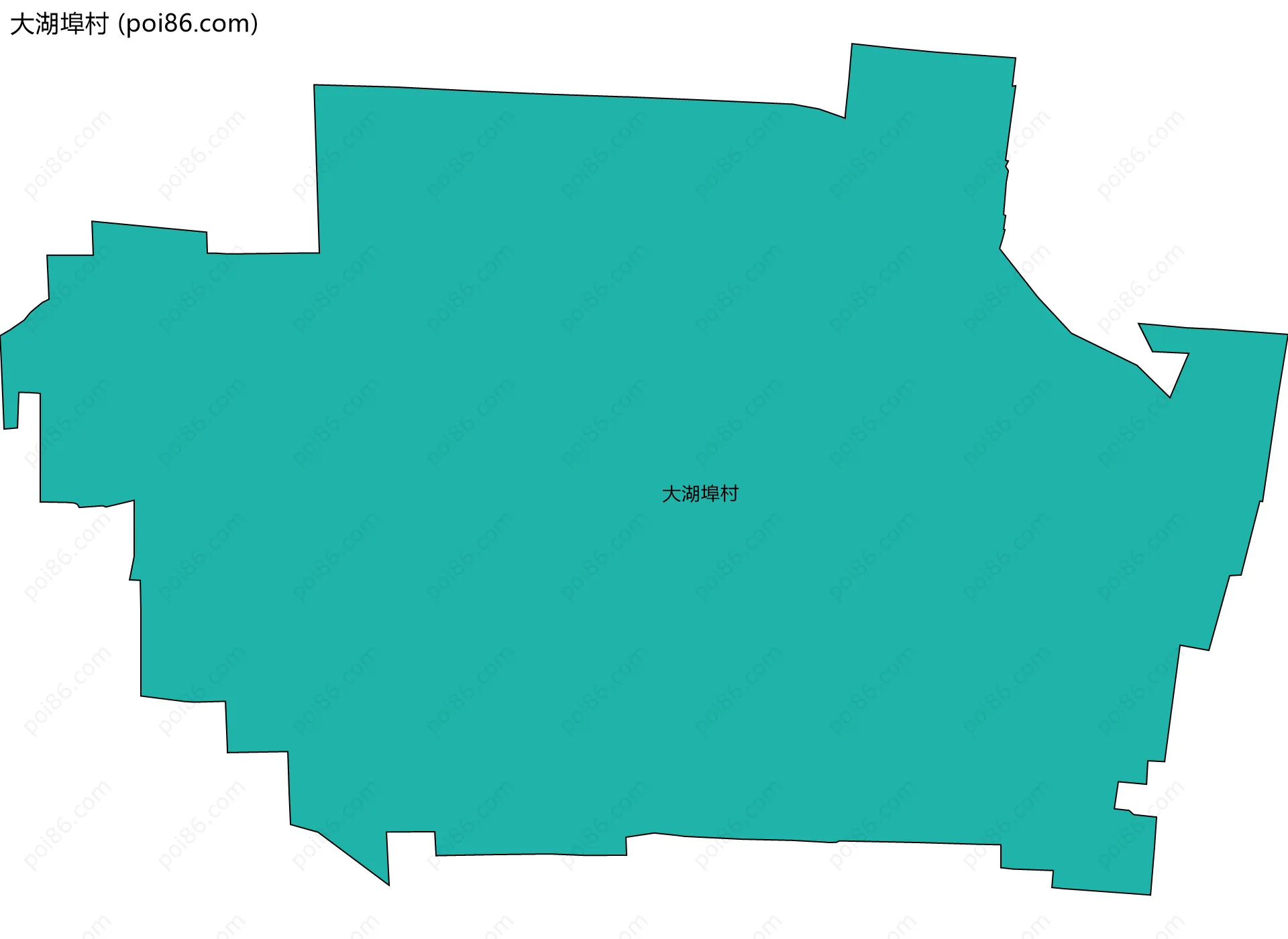 大湖埠村边界地图