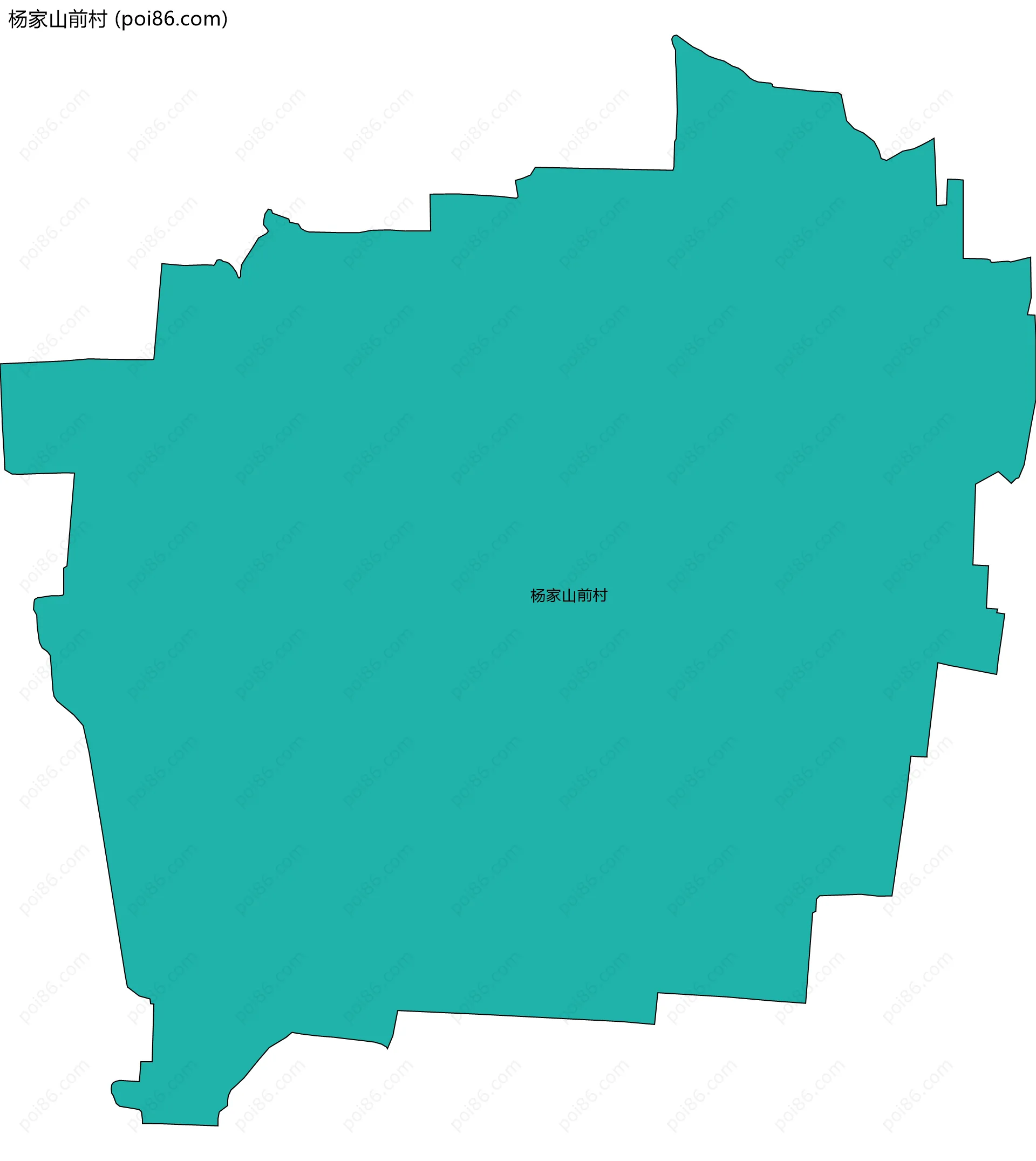 杨家山前村边界地图