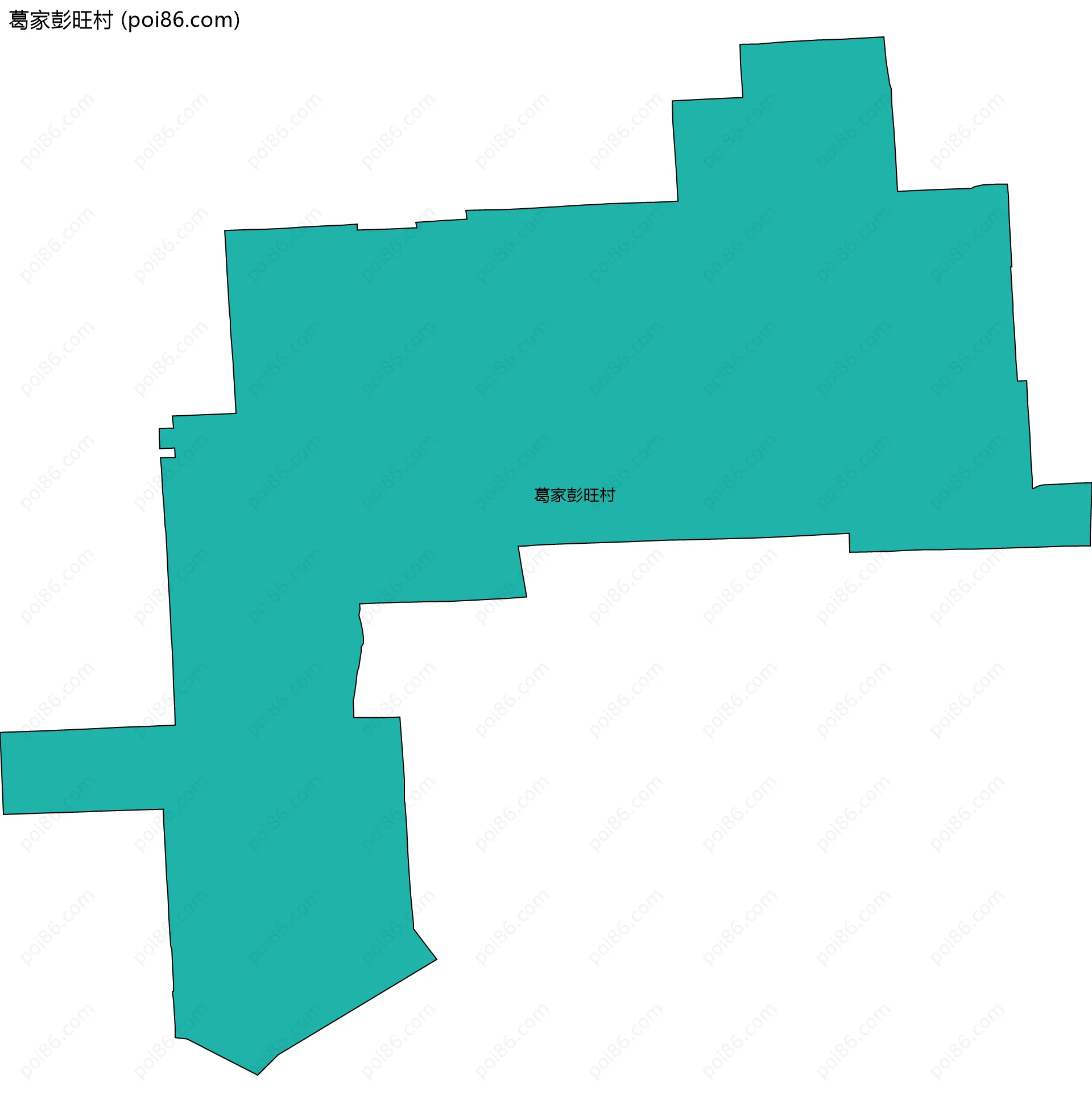 葛家彭旺村边界地图