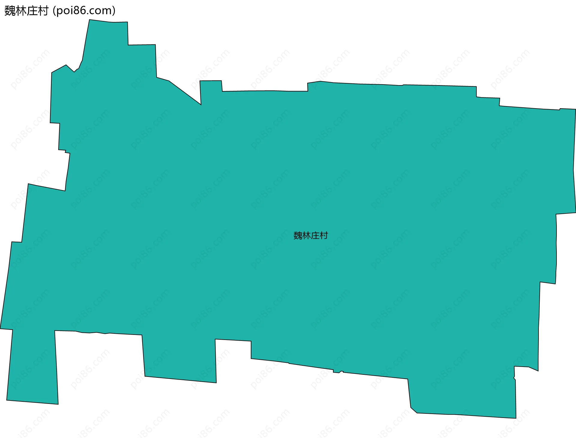 魏林庄村边界地图