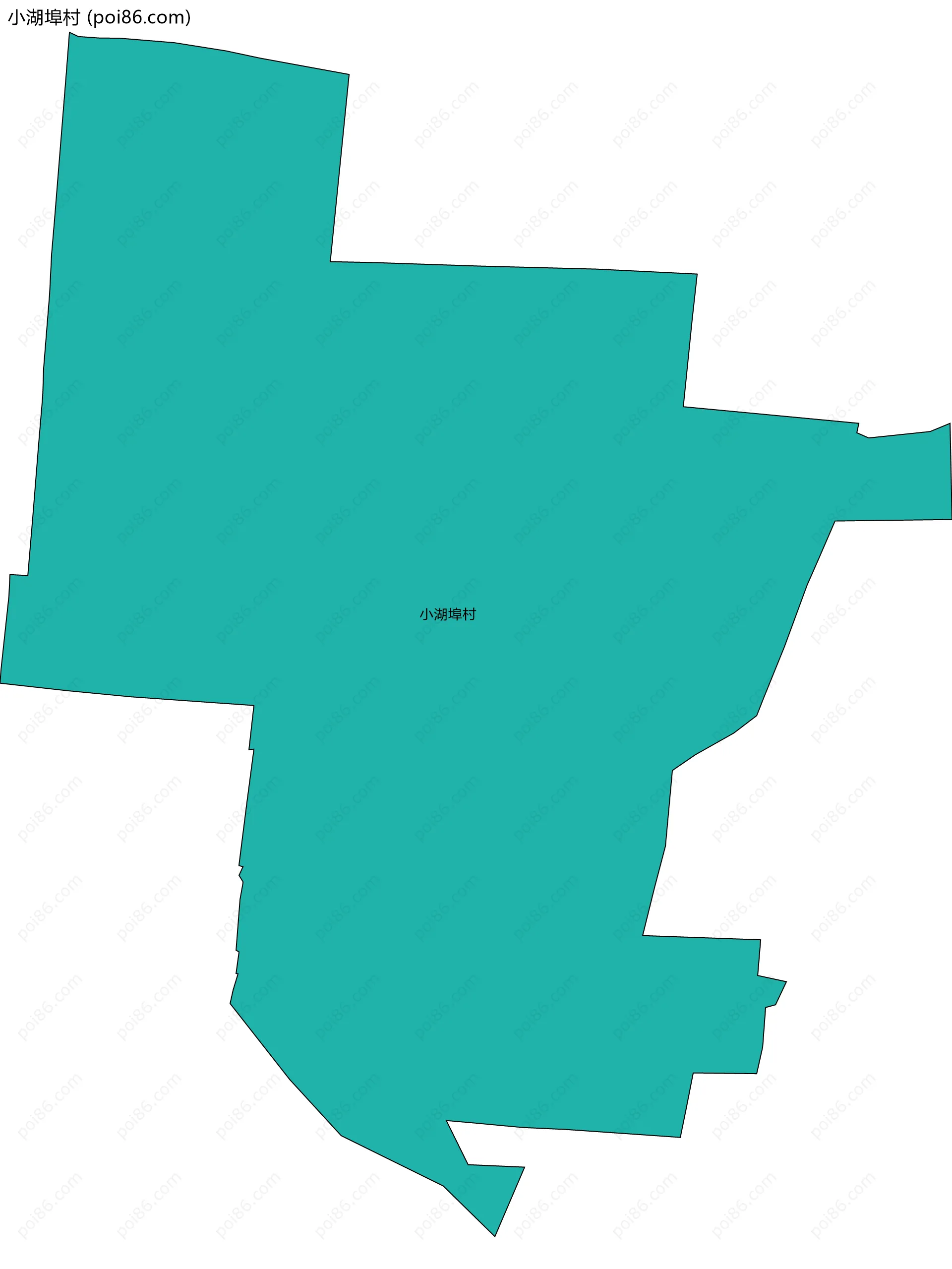 小湖埠村边界地图