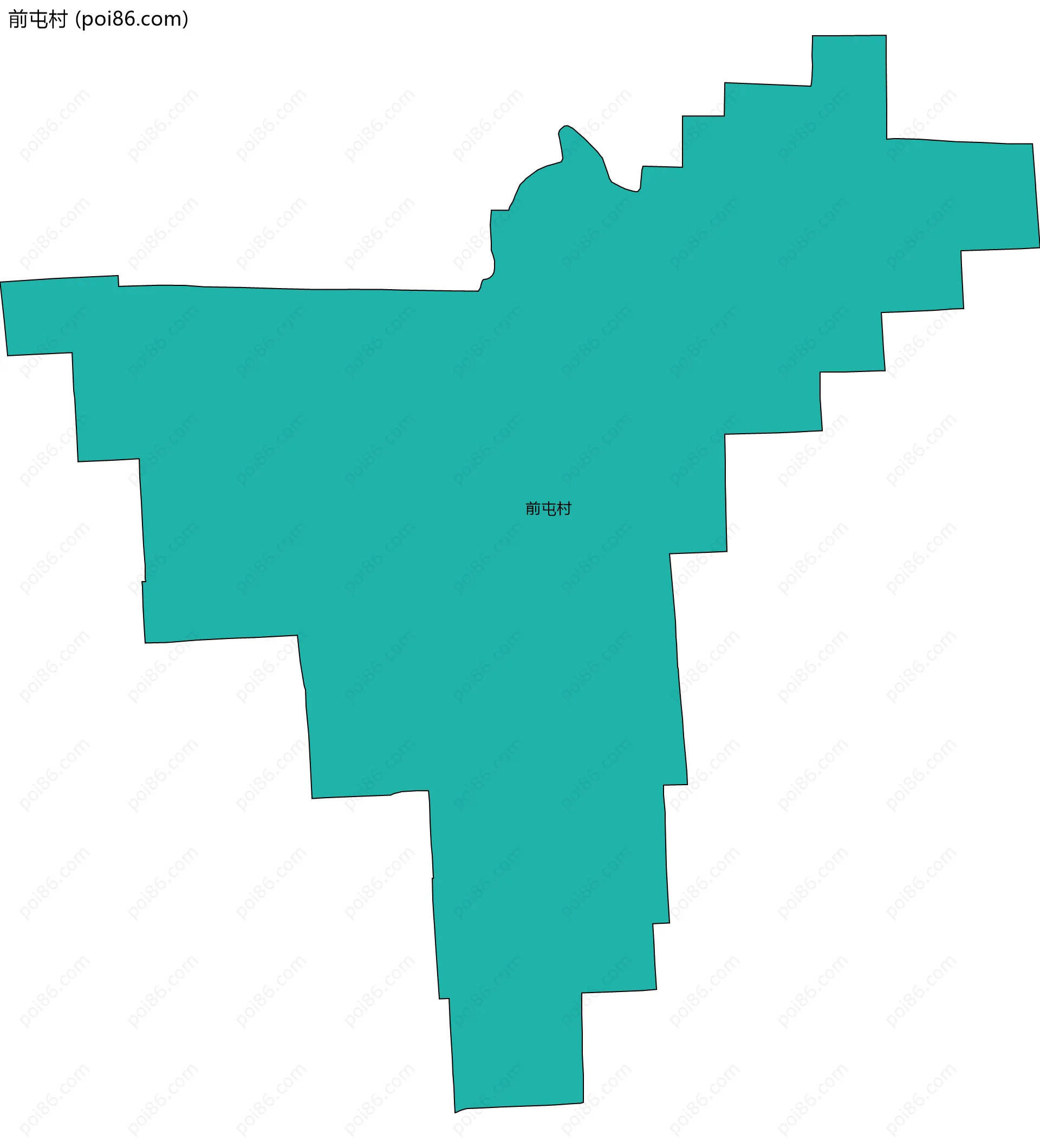 前屯村边界地图