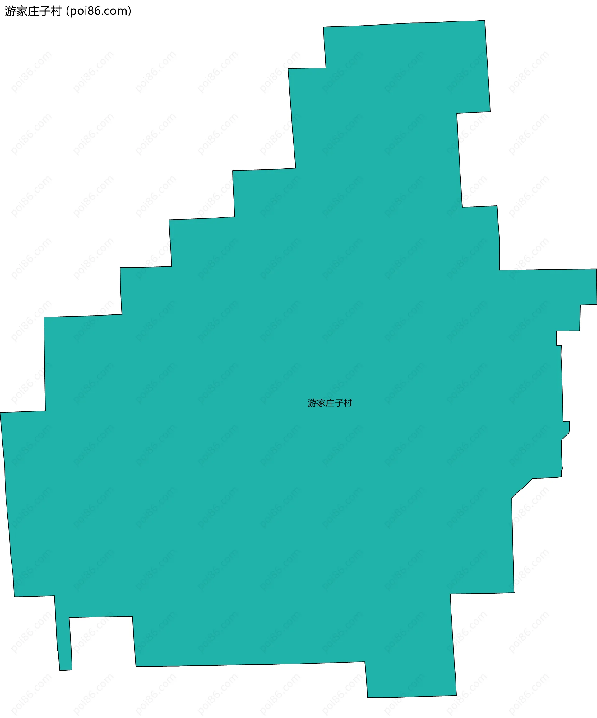 游家庄子村边界地图