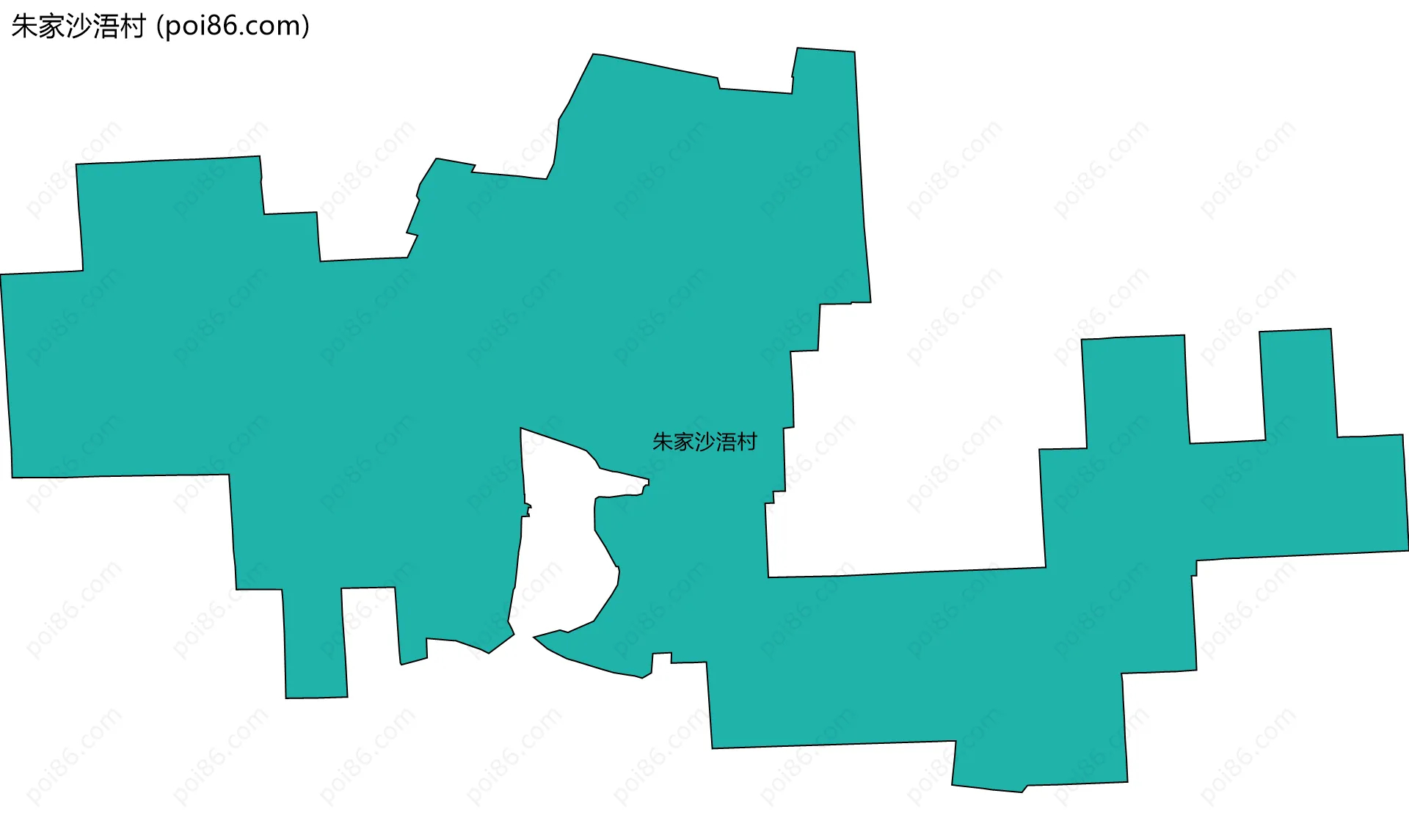 朱家沙浯村边界地图