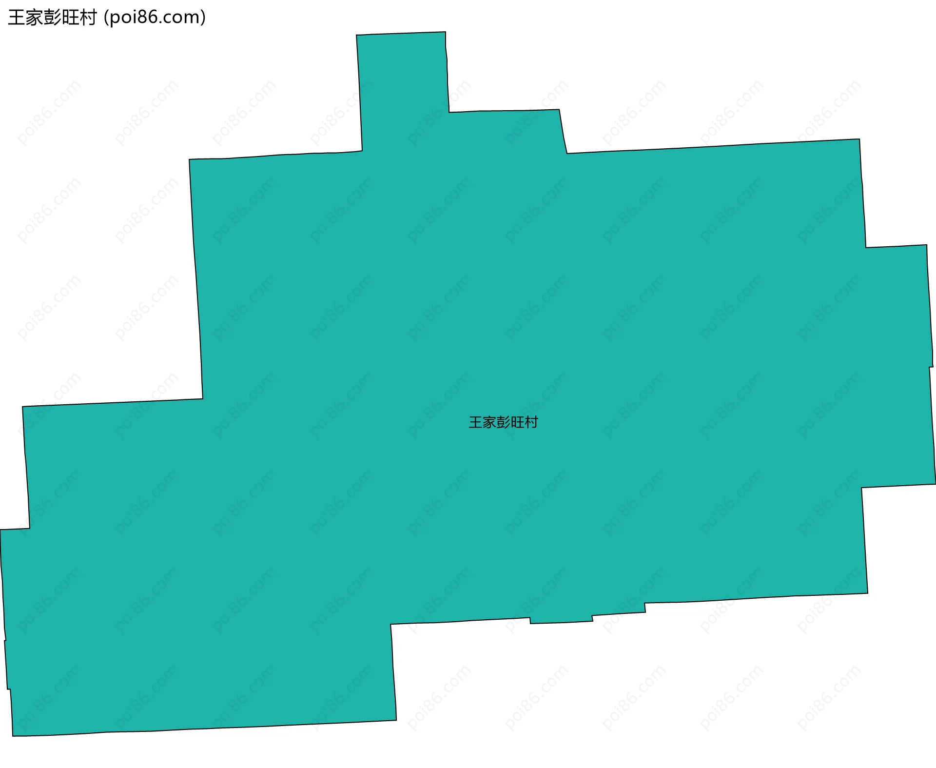 王家彭旺村边界地图