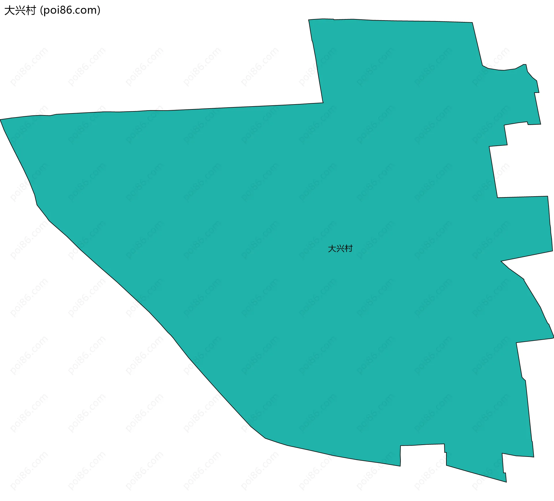 大兴村边界地图