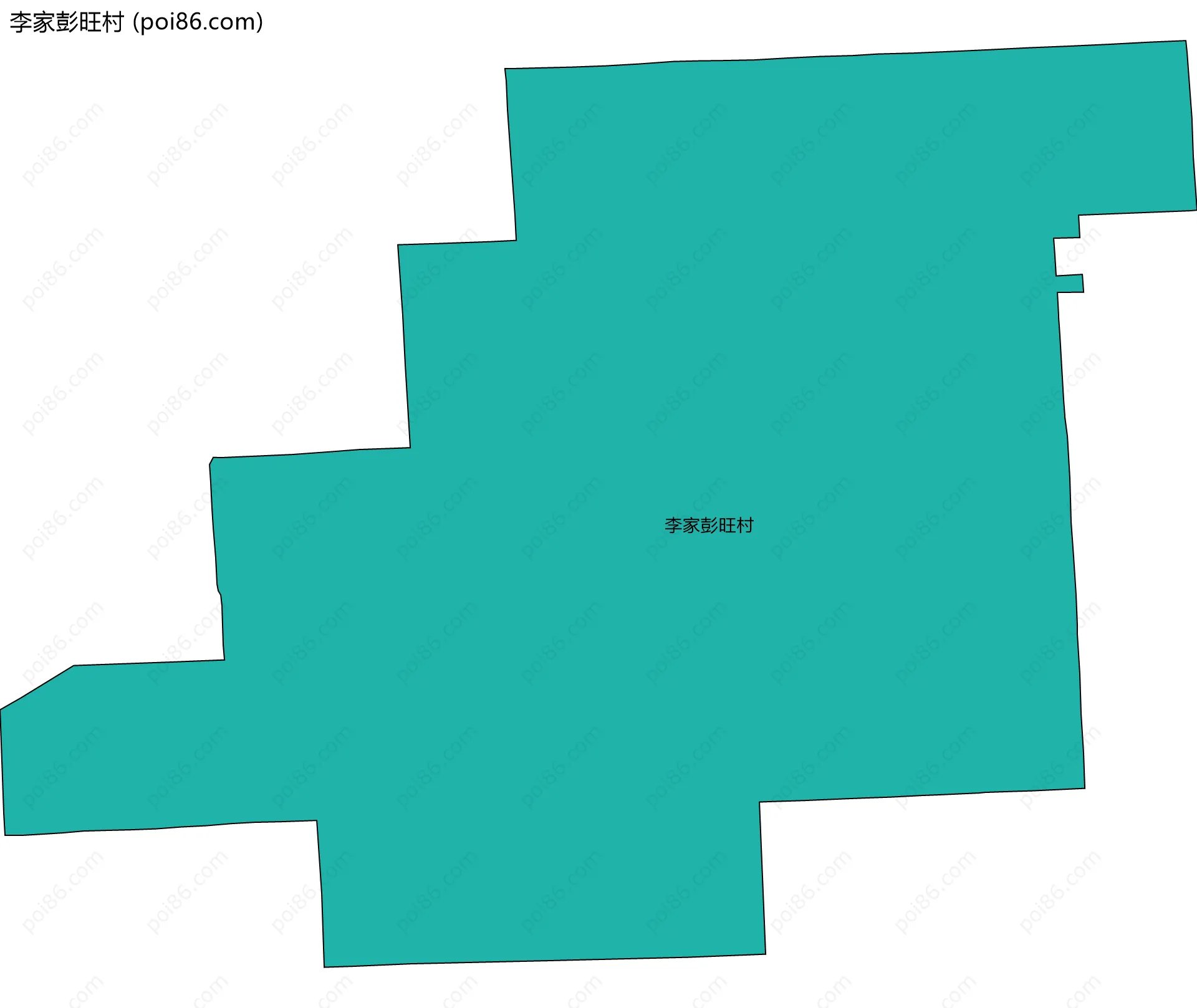 李家彭旺村边界地图