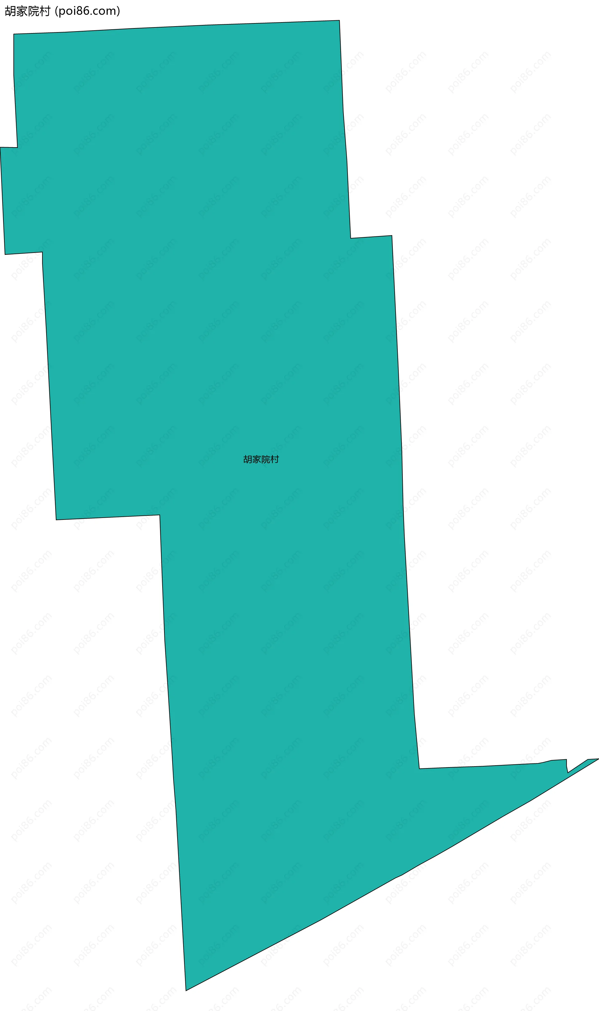 胡家院村边界地图