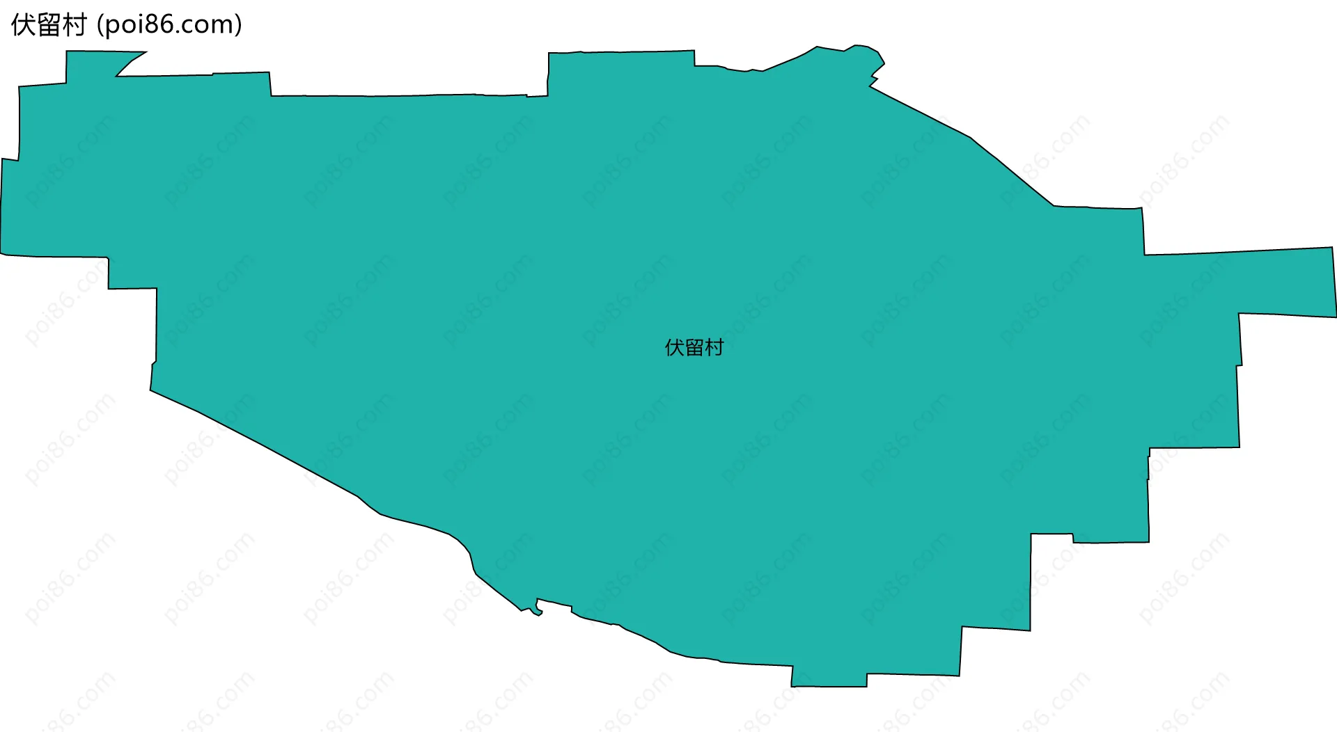 伏留村边界地图
