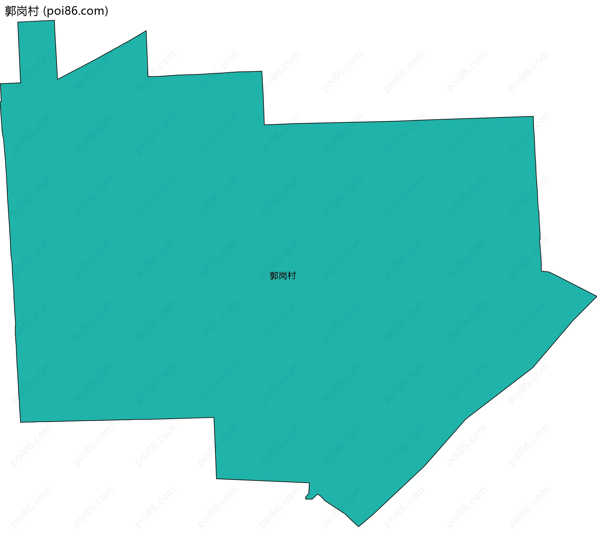 郭岗村边界地图