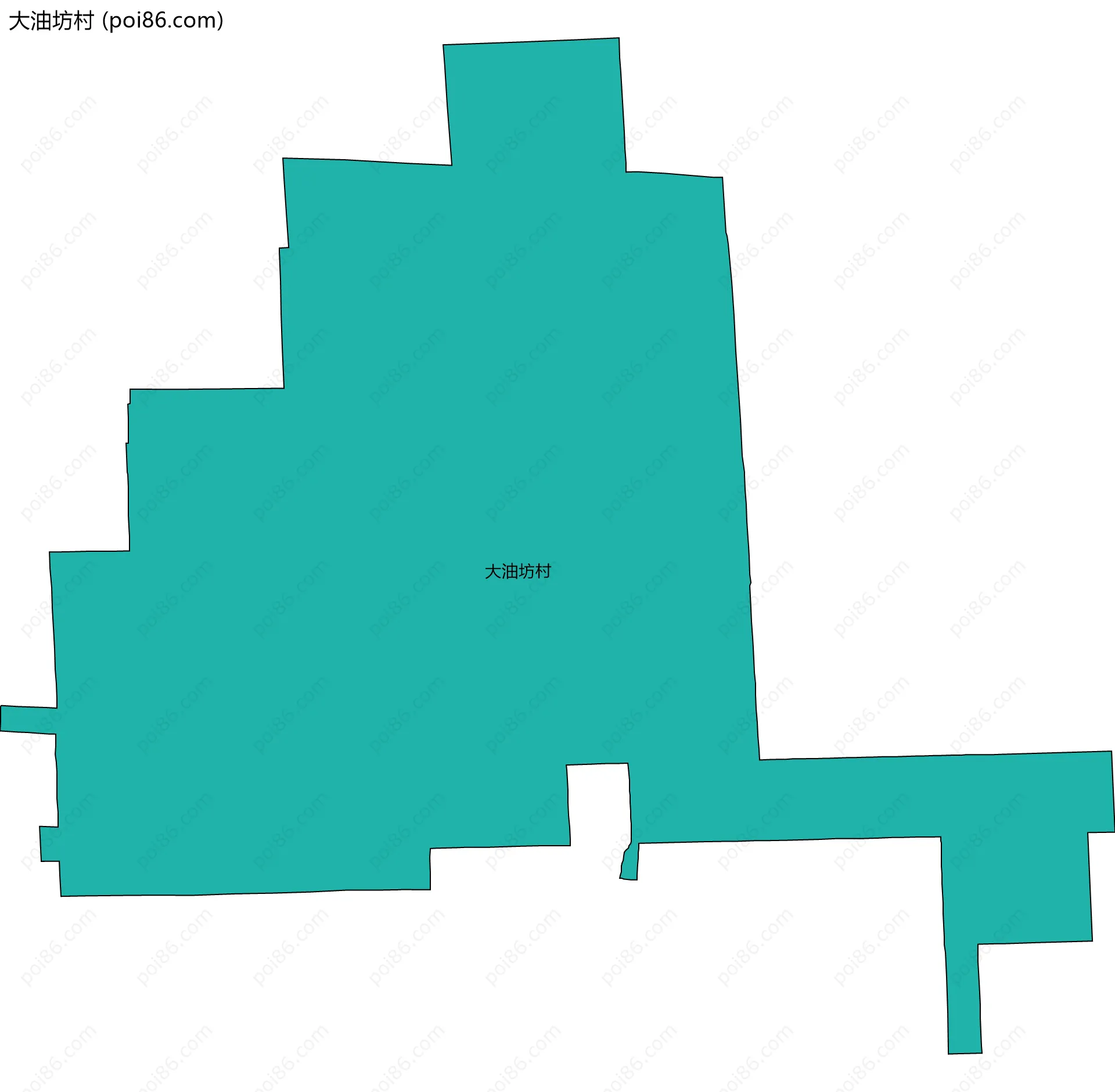 大油坊村边界地图