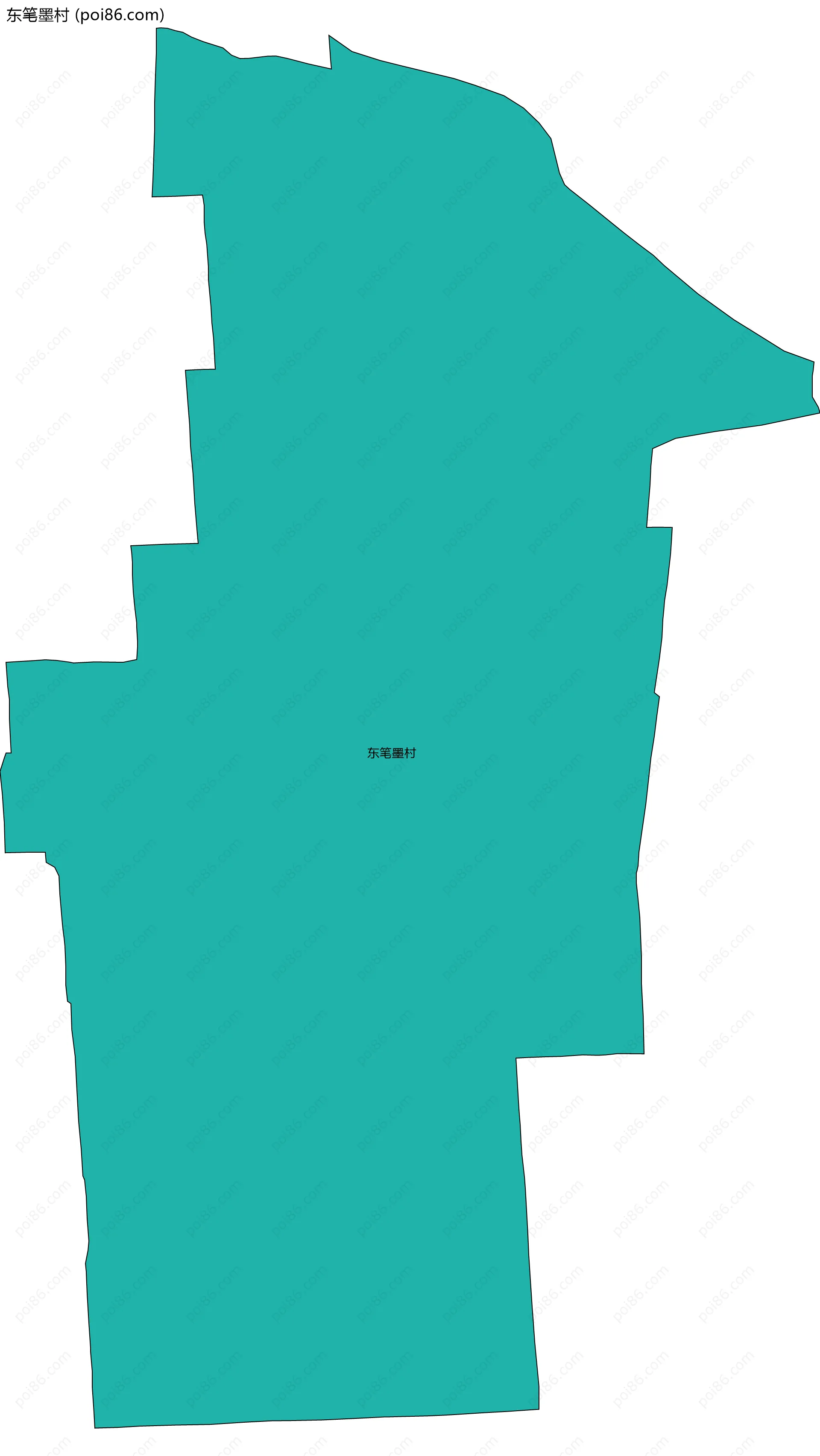 东笔墨村边界地图