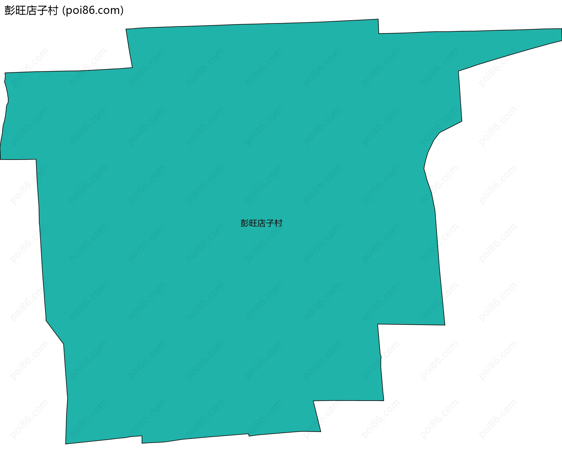 彭旺店子村边界地图
