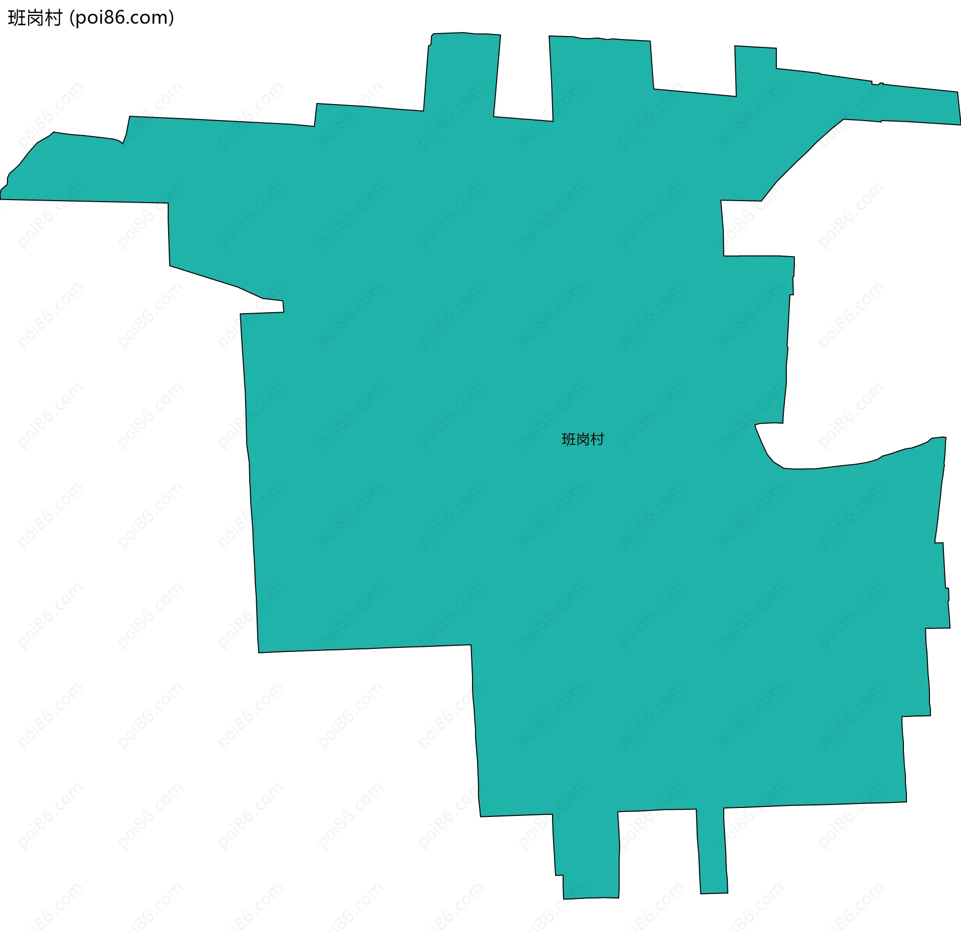 班岗村边界地图