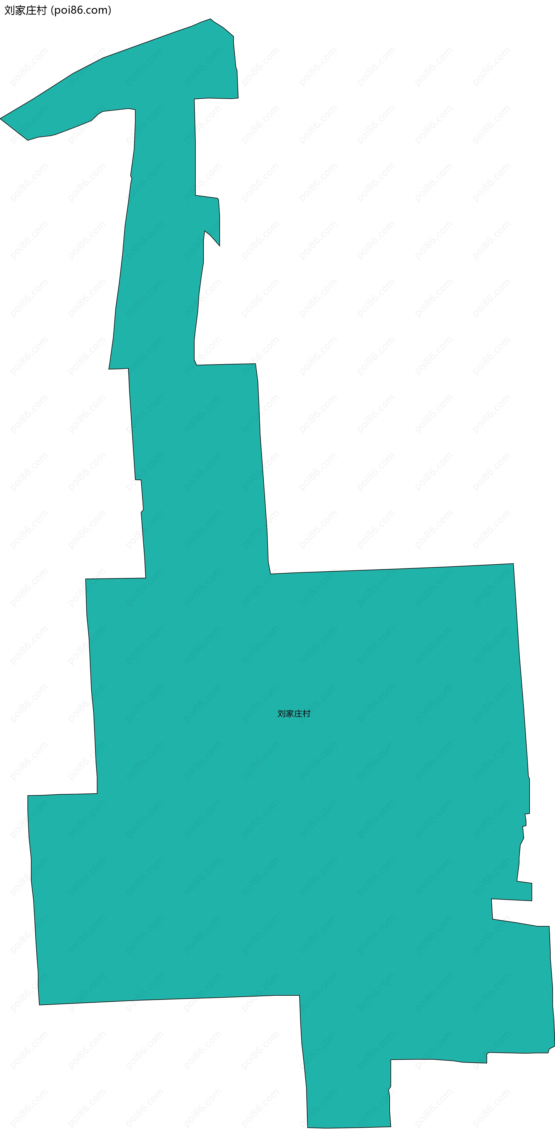 刘家庄村边界地图