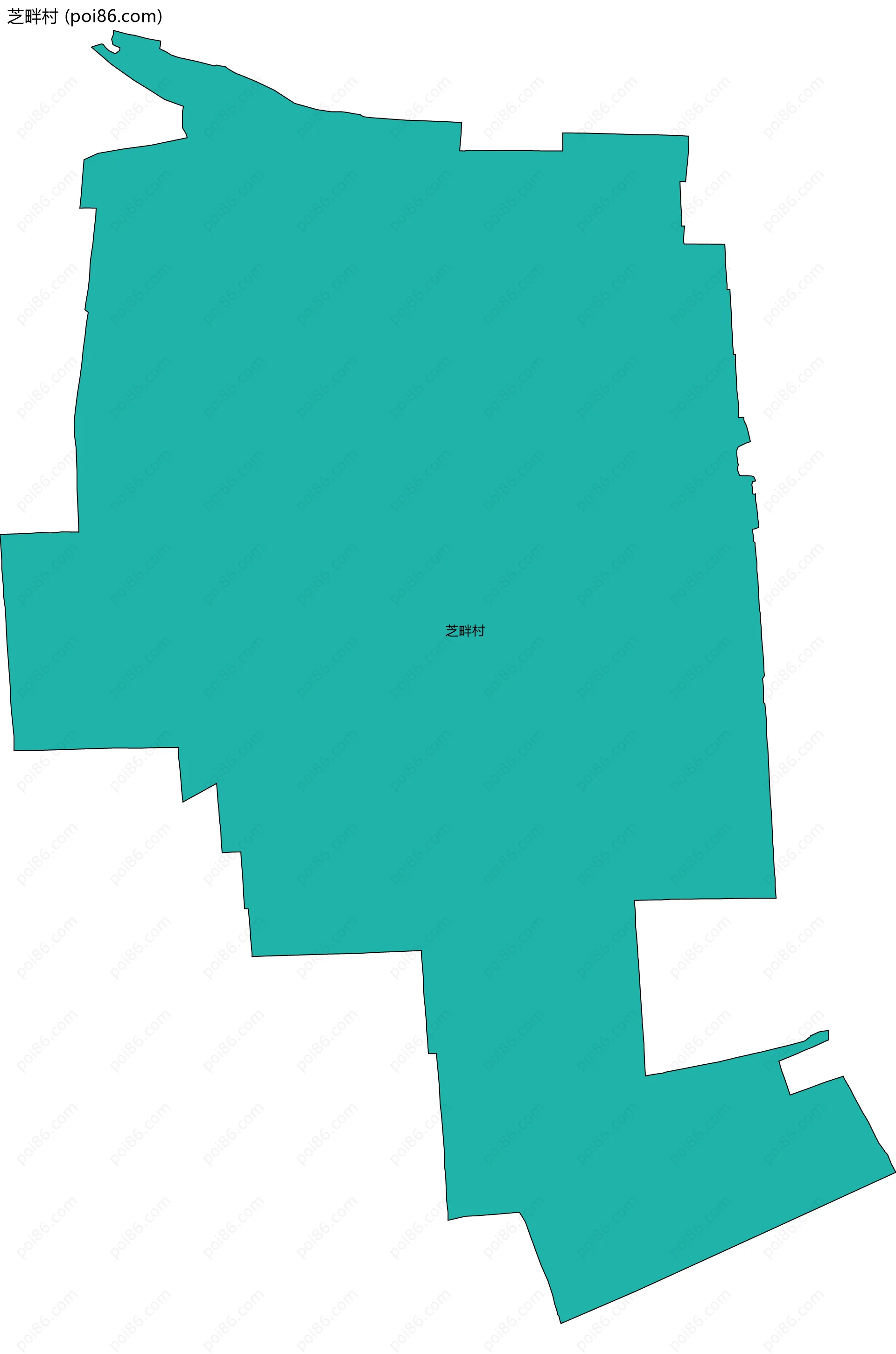 芝畔村边界地图