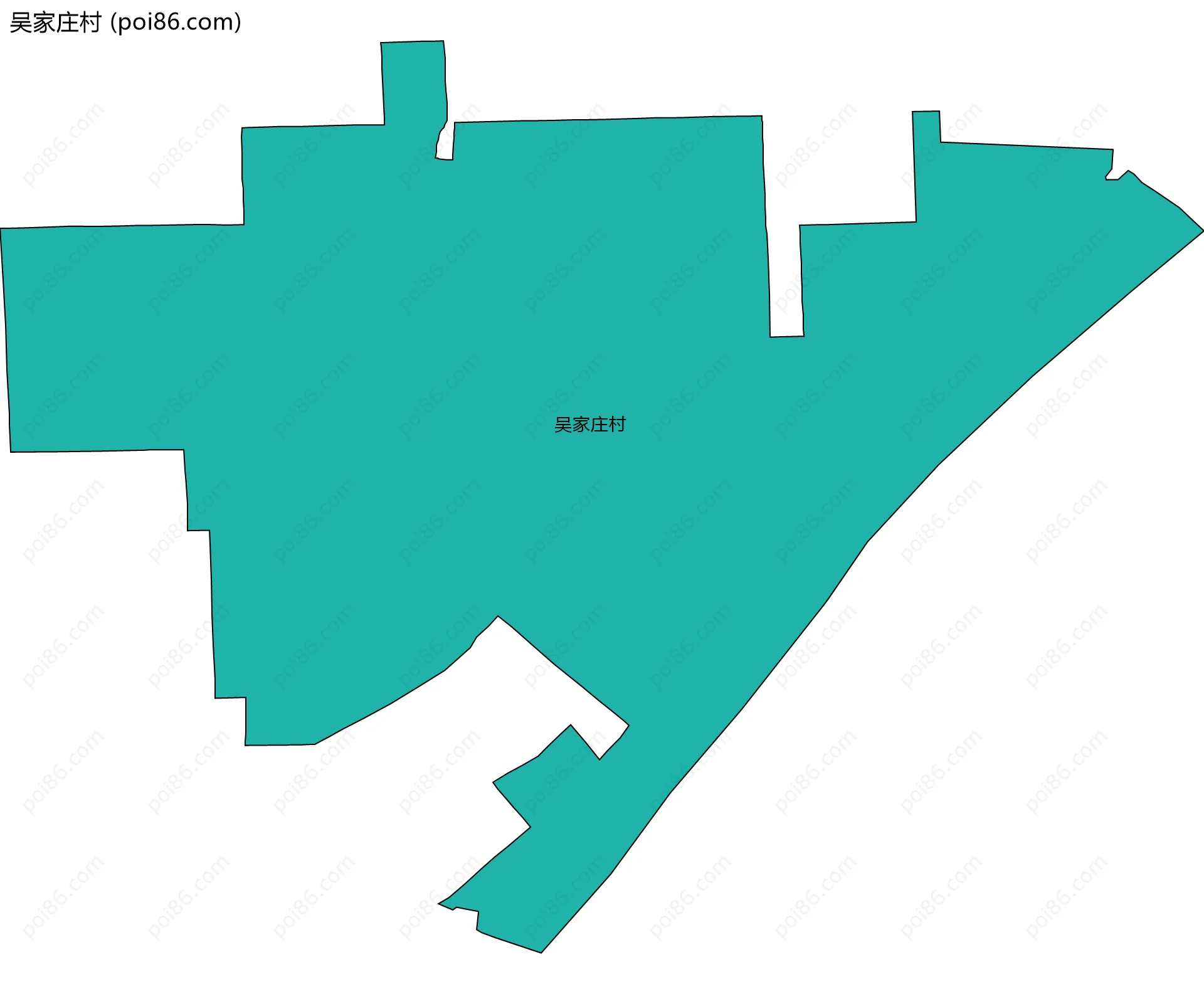吴家庄村边界地图