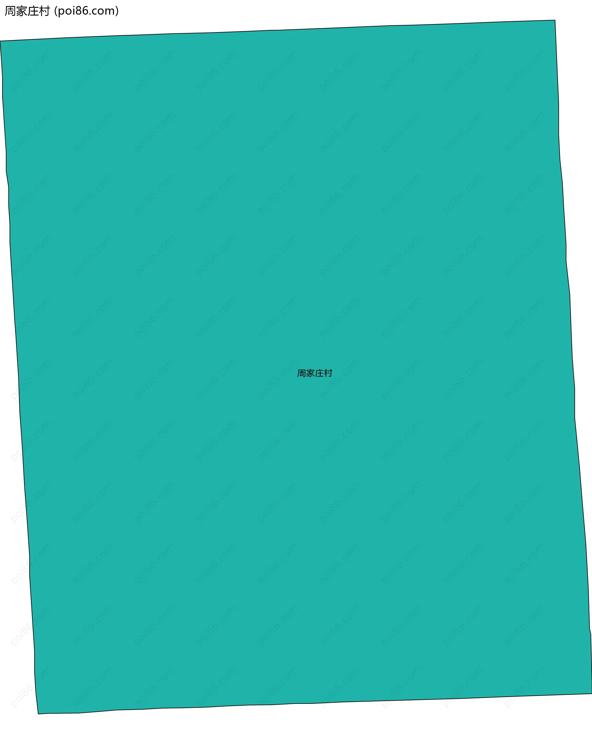 周家庄村边界地图