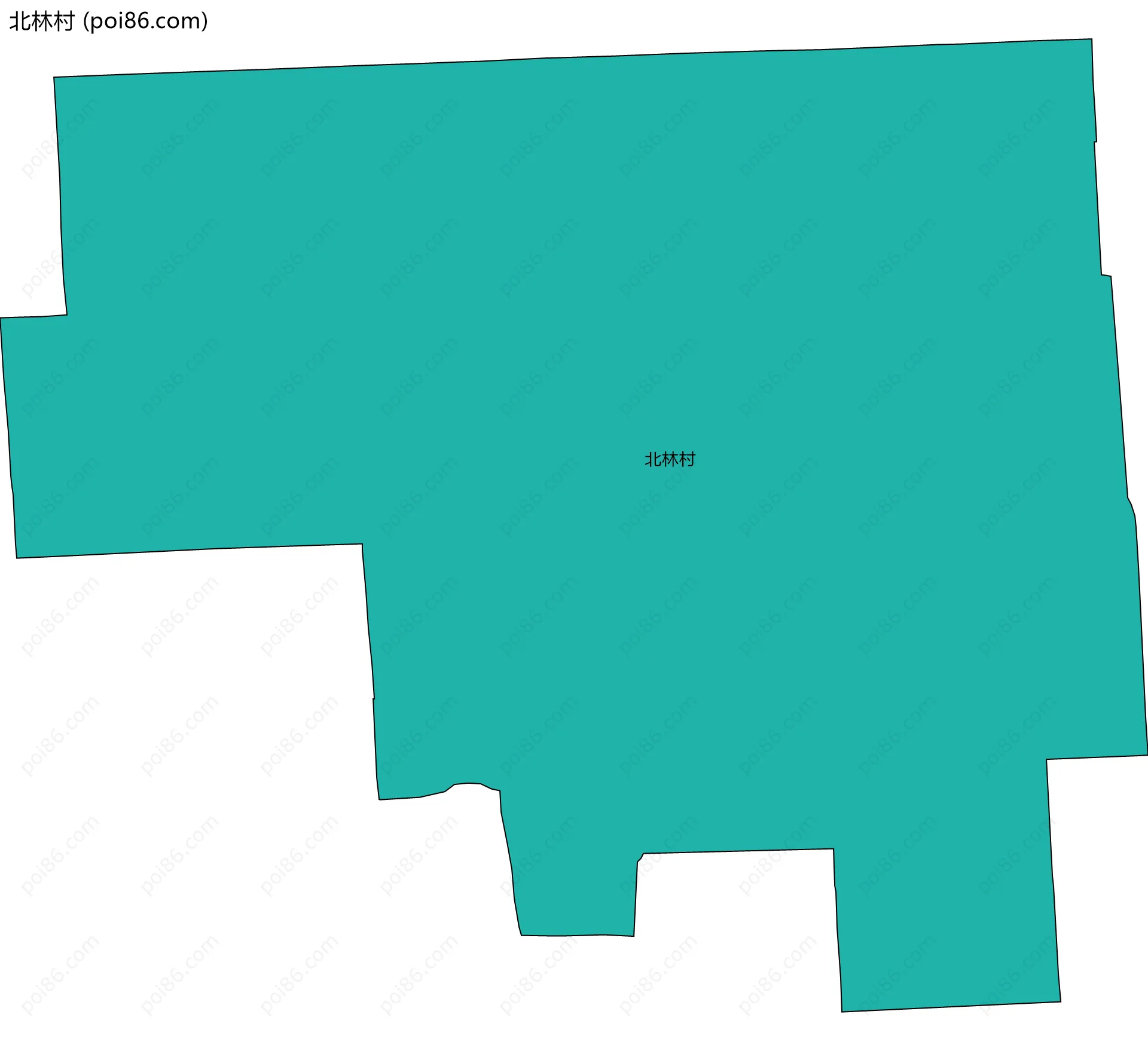 北林村边界地图