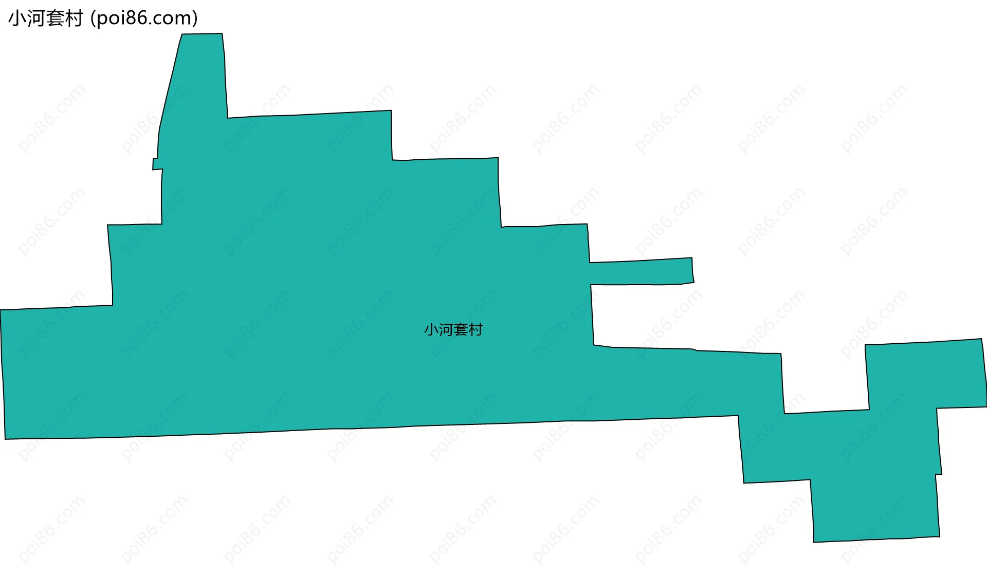 小河套村边界地图