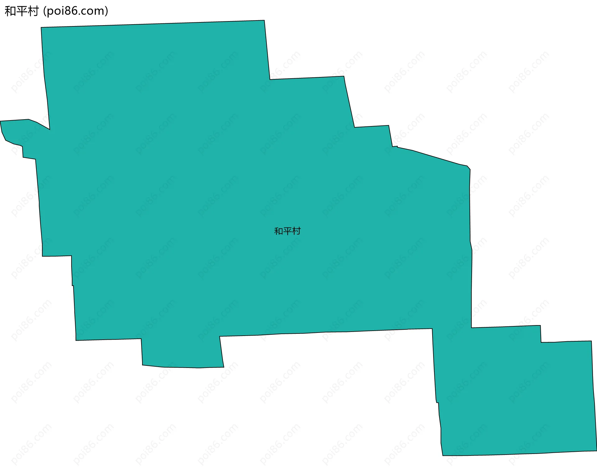 和平村边界地图
