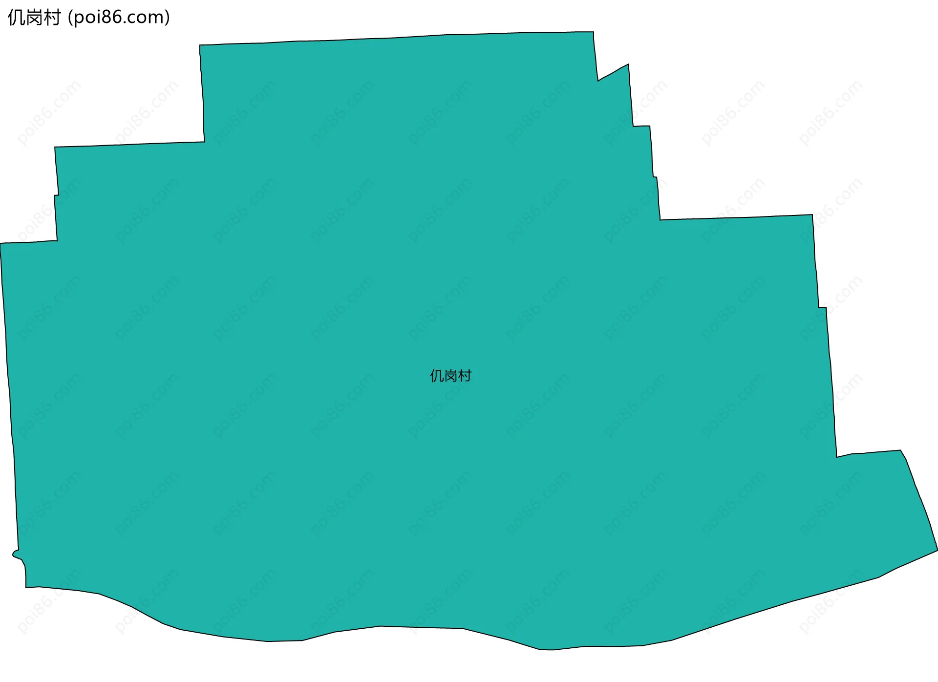 仉岗村边界地图