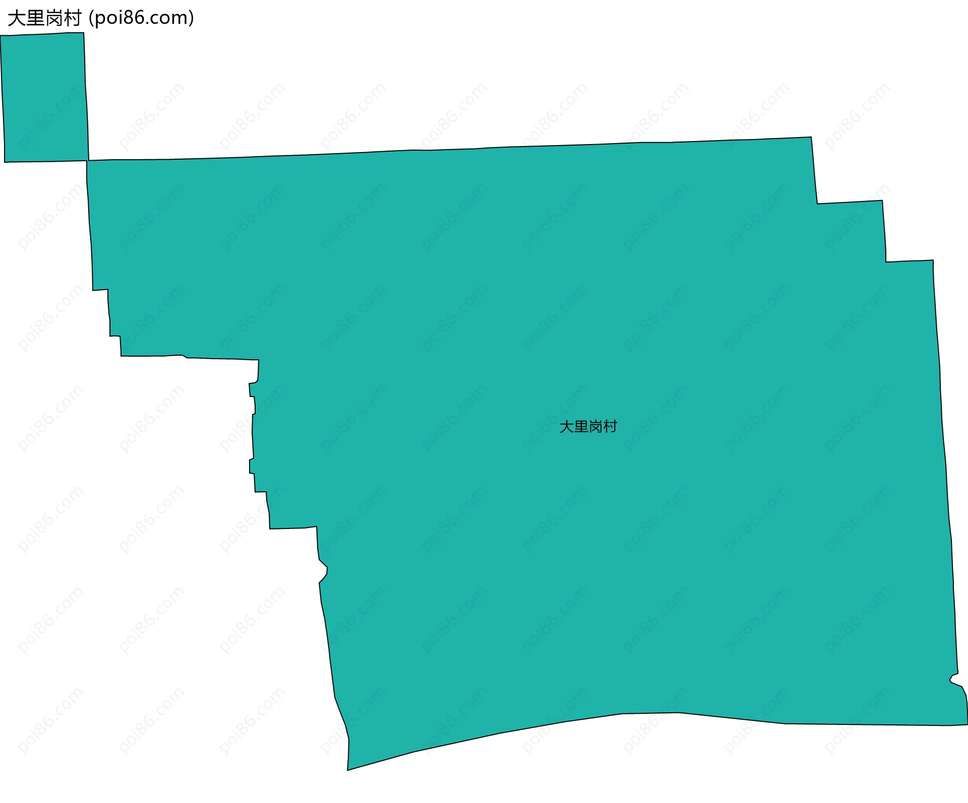 大里岗村边界地图
