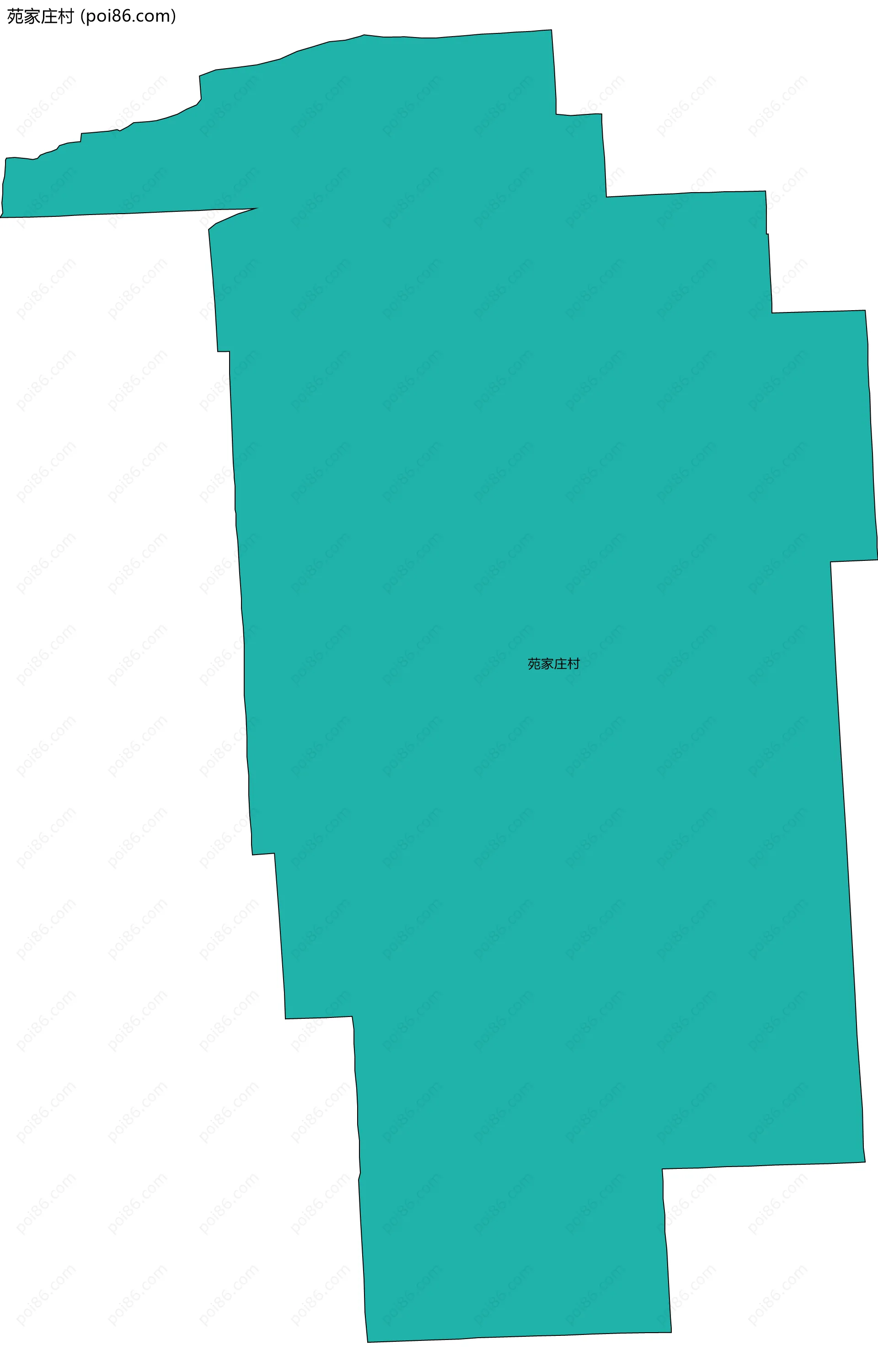 苑家庄村边界地图