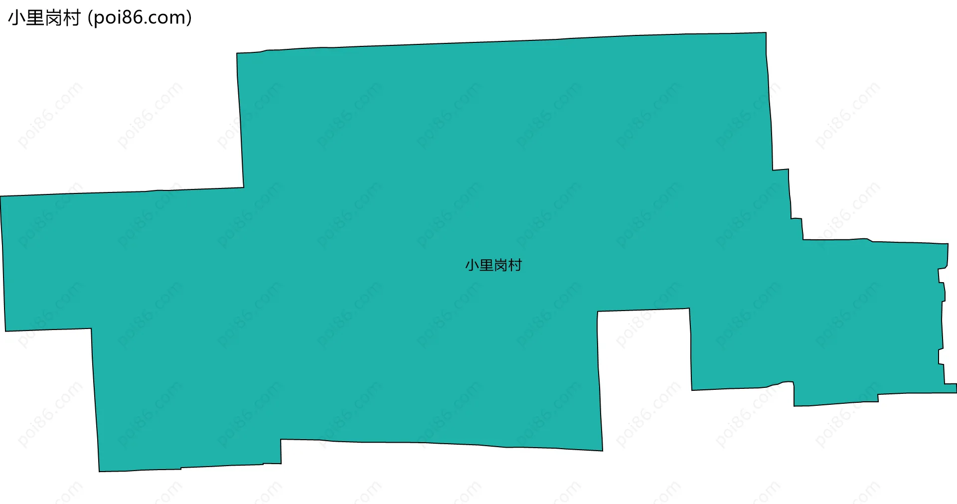 小里岗村边界地图