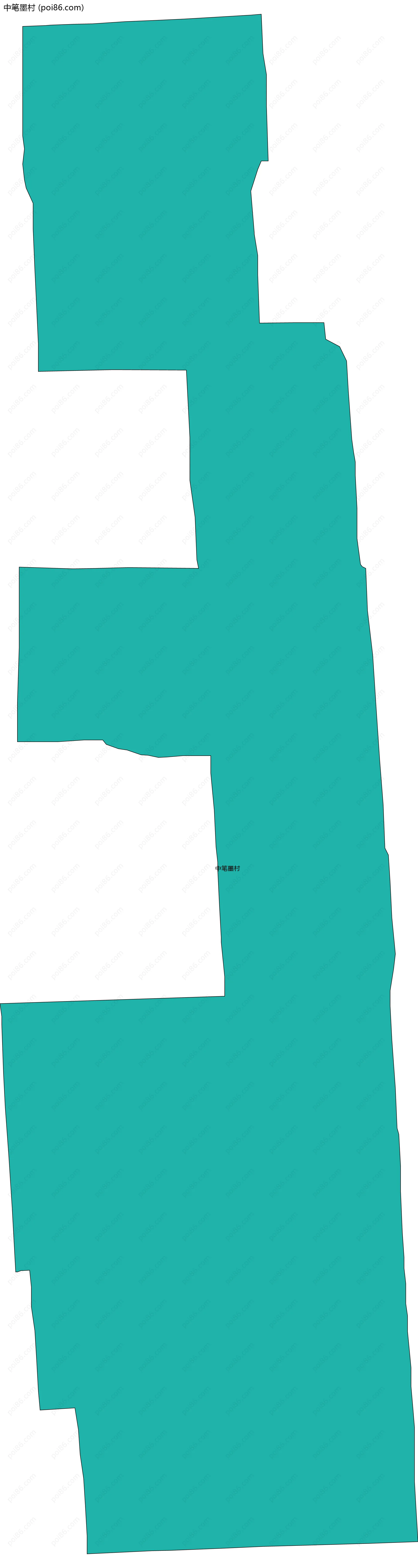 中笔墨村边界地图