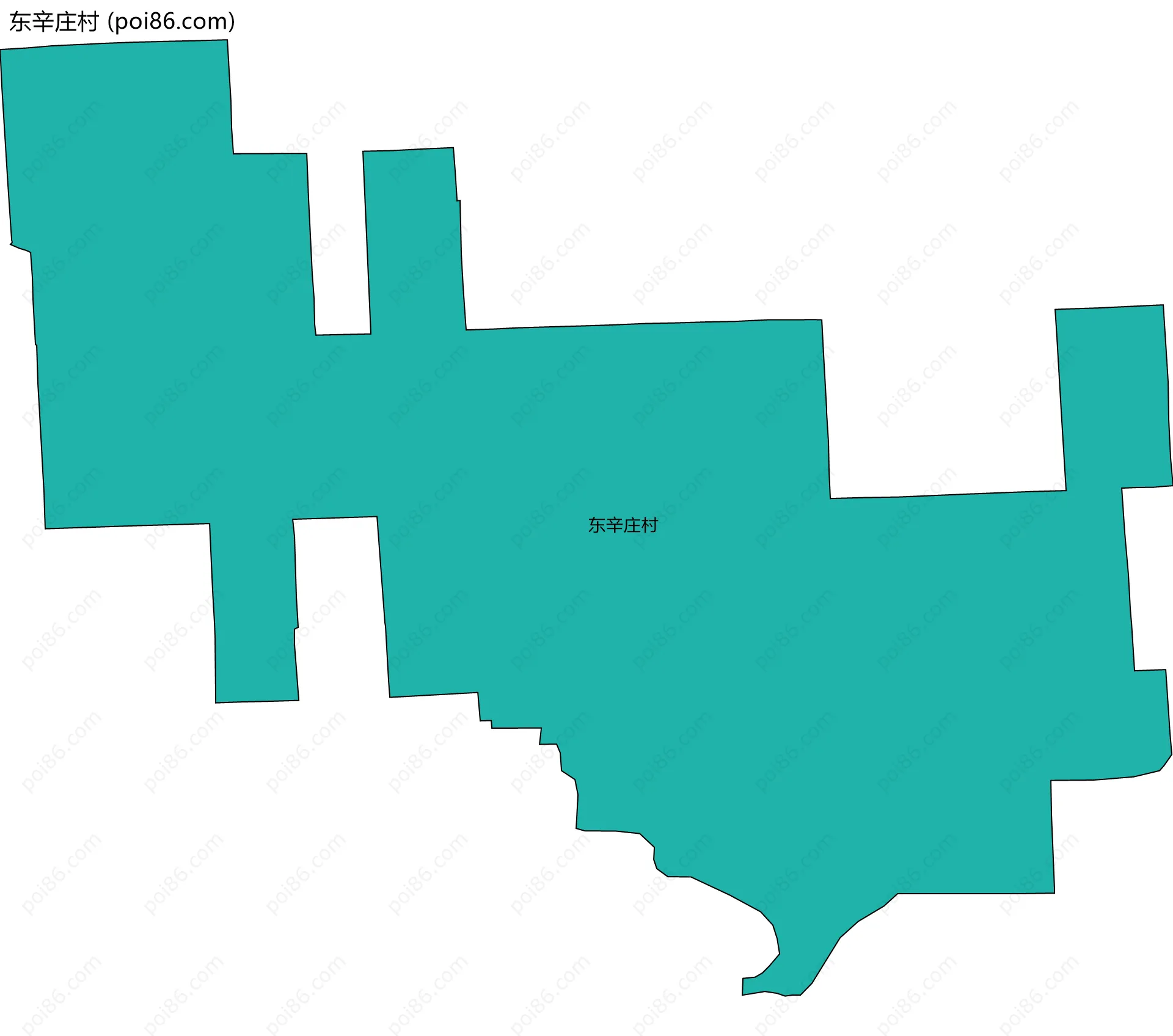 东辛庄村边界地图