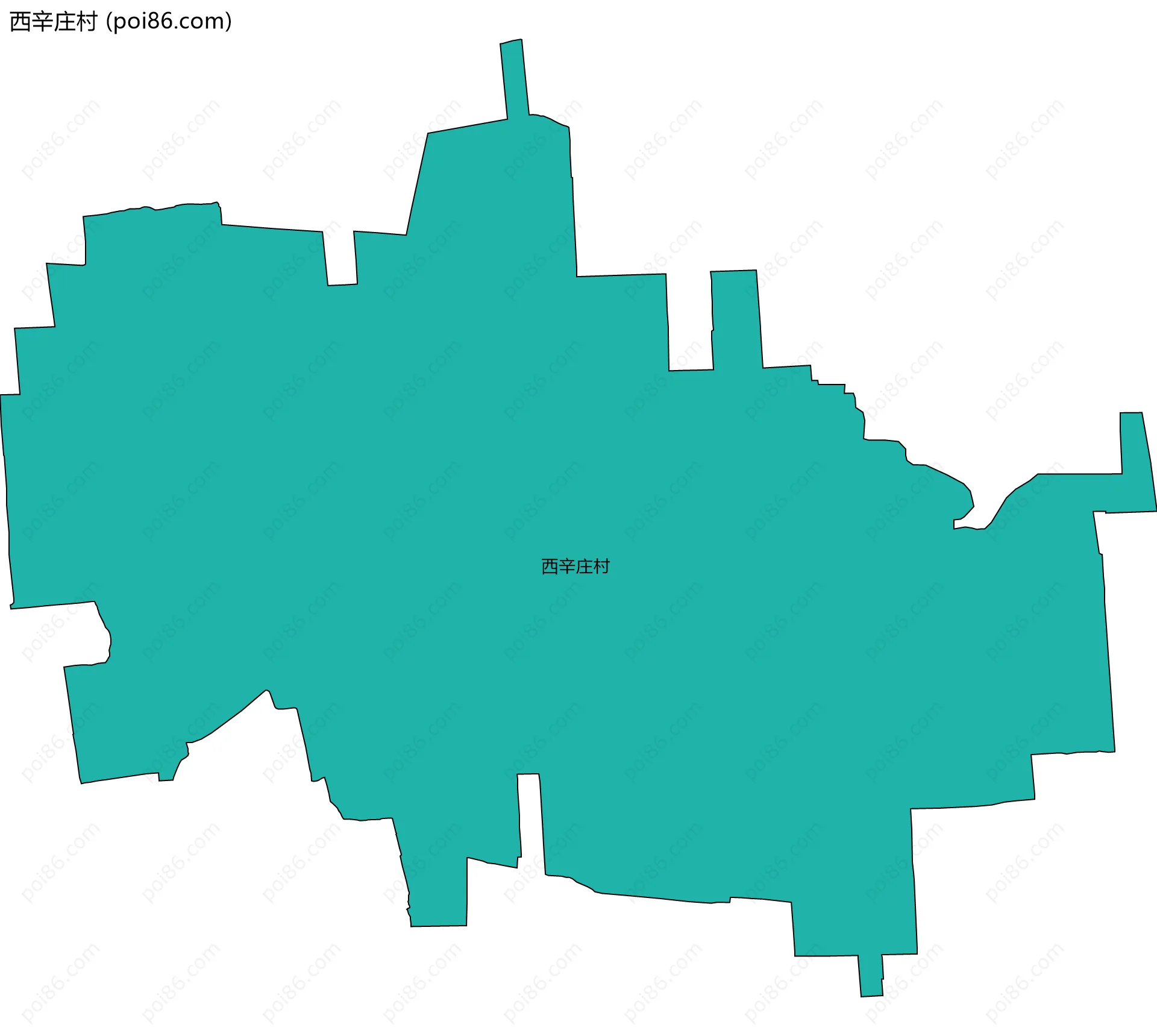 西辛庄村边界地图