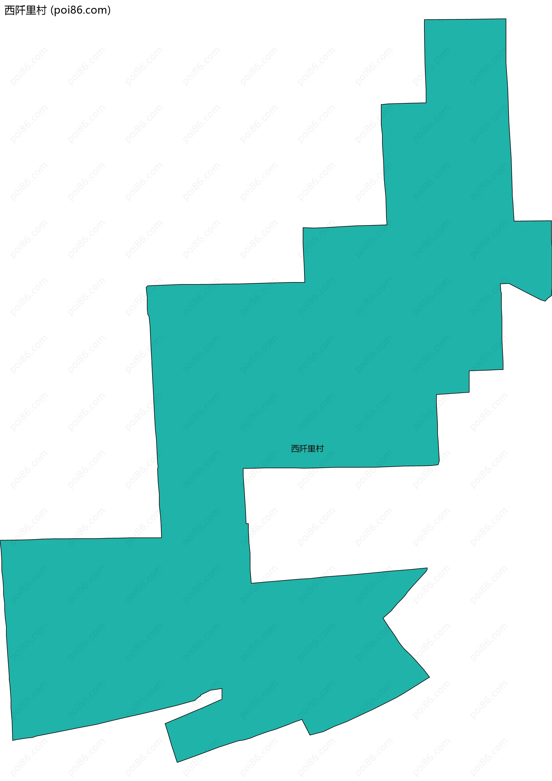 西阡里村边界地图