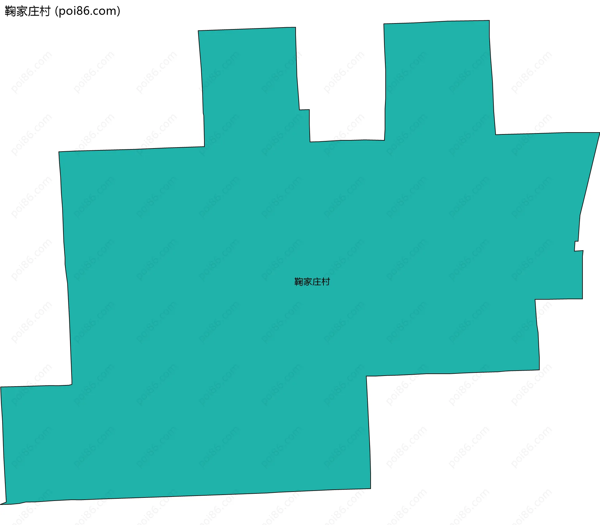 鞠家庄村边界地图