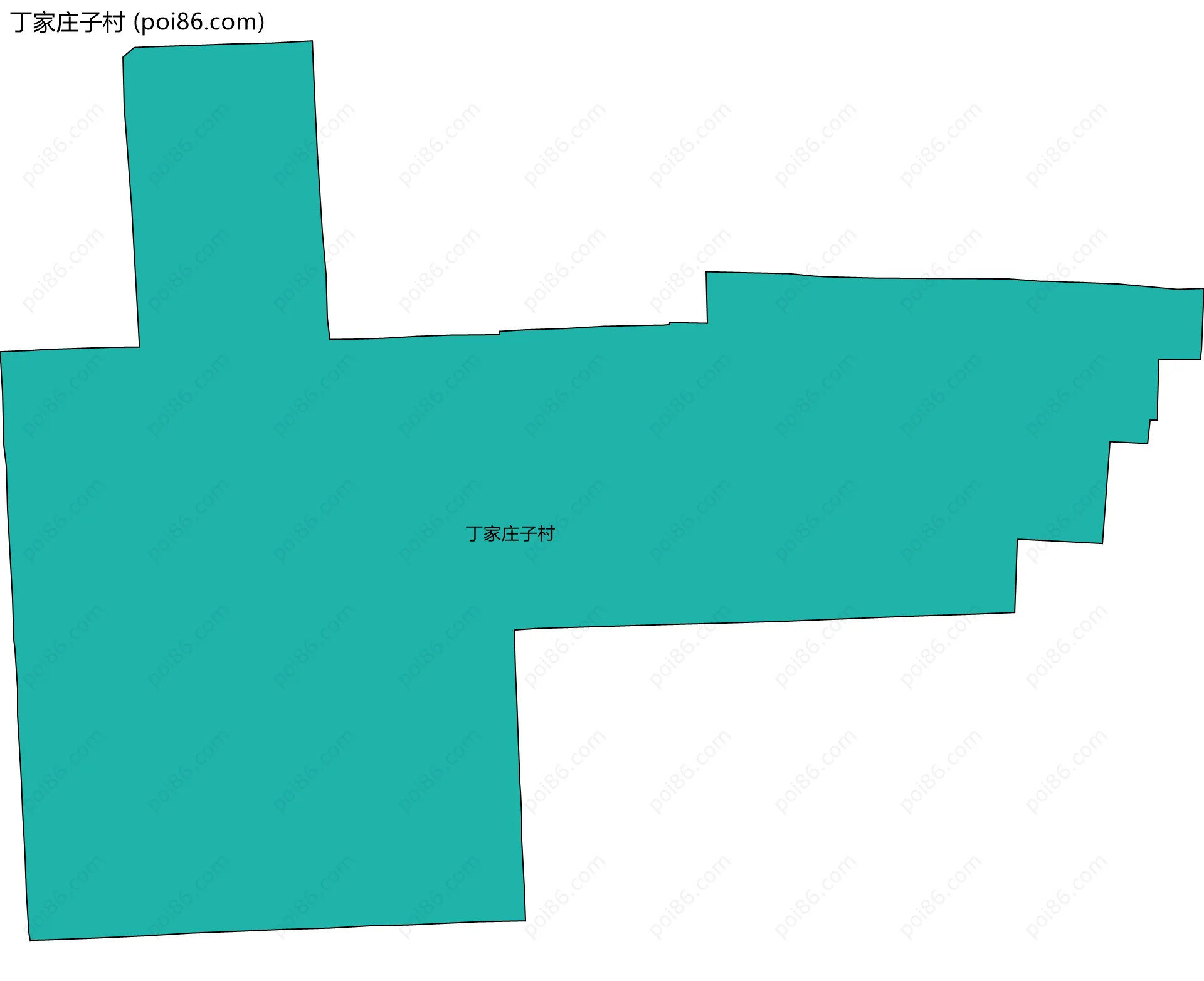 丁家庄子村边界地图
