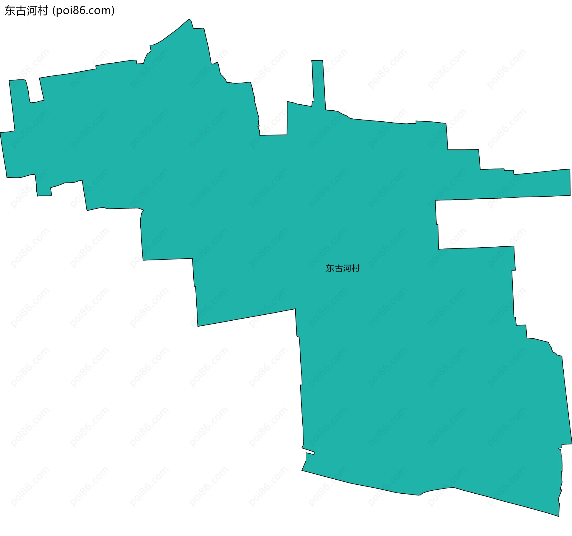 东古河村边界地图