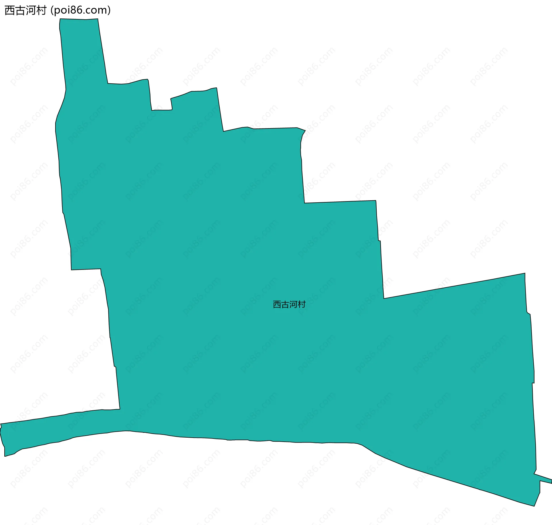 西古河村边界地图