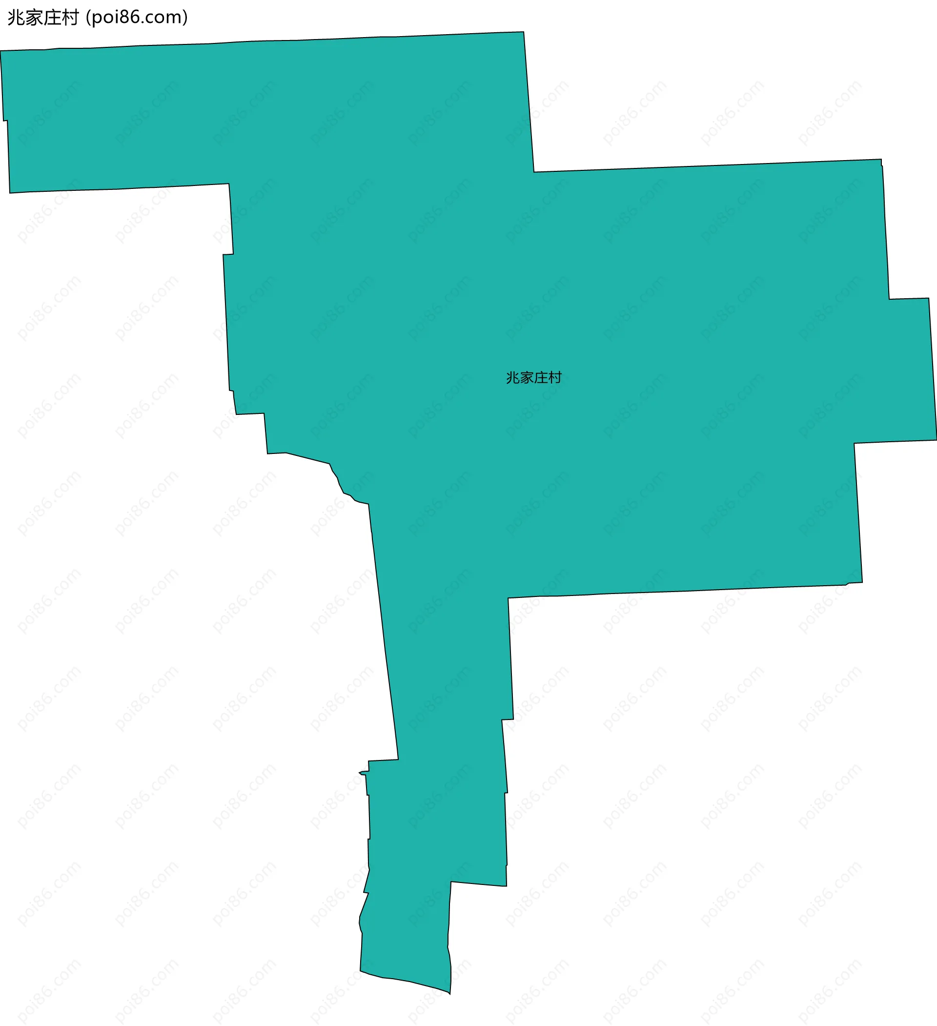 兆家庄村边界地图