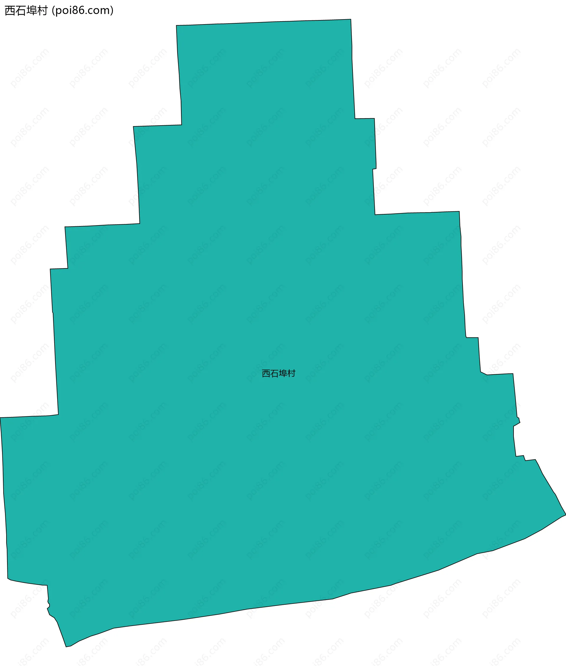 西石埠村边界地图