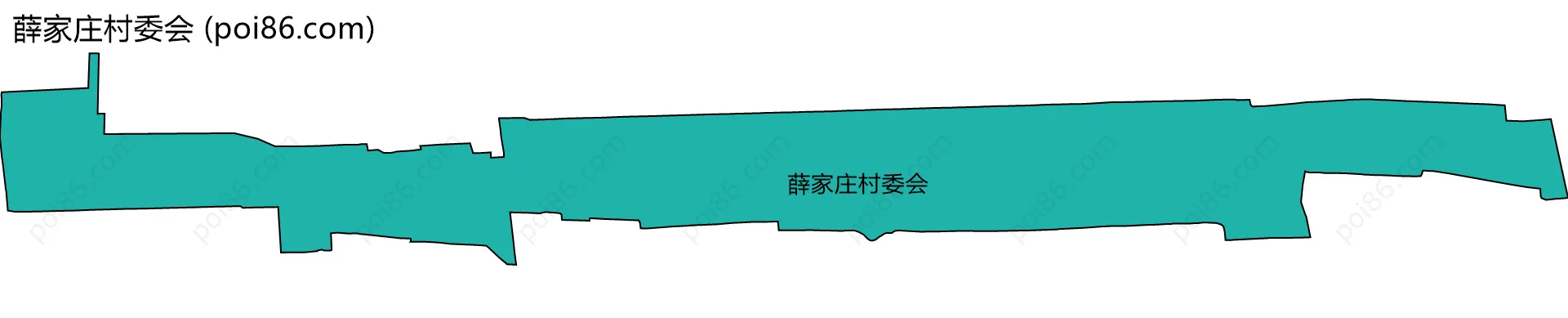 薛家庄村委会边界地图