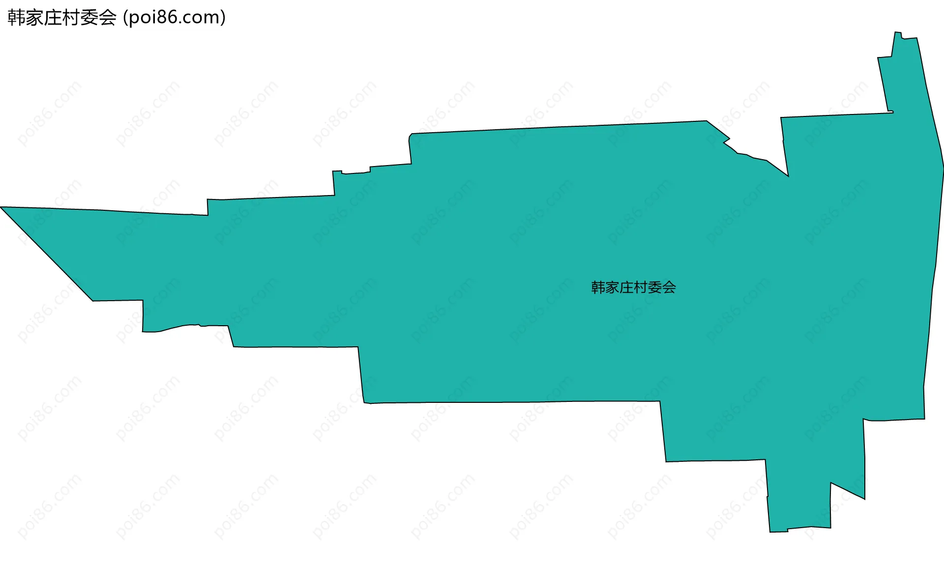 韩家庄村委会边界地图