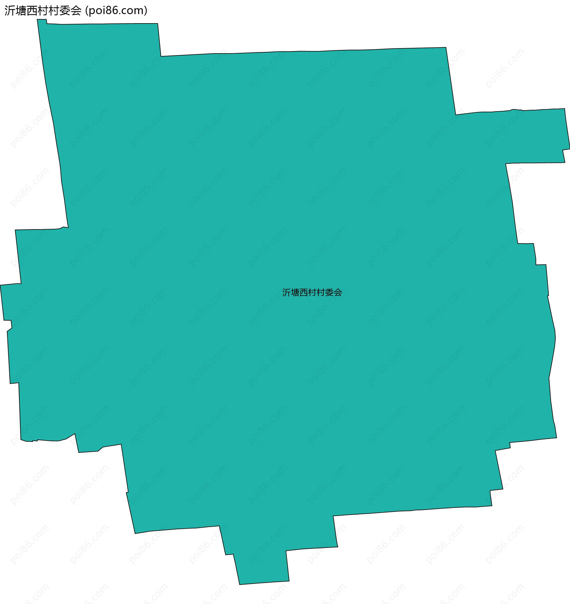 沂塘西村村委会边界地图